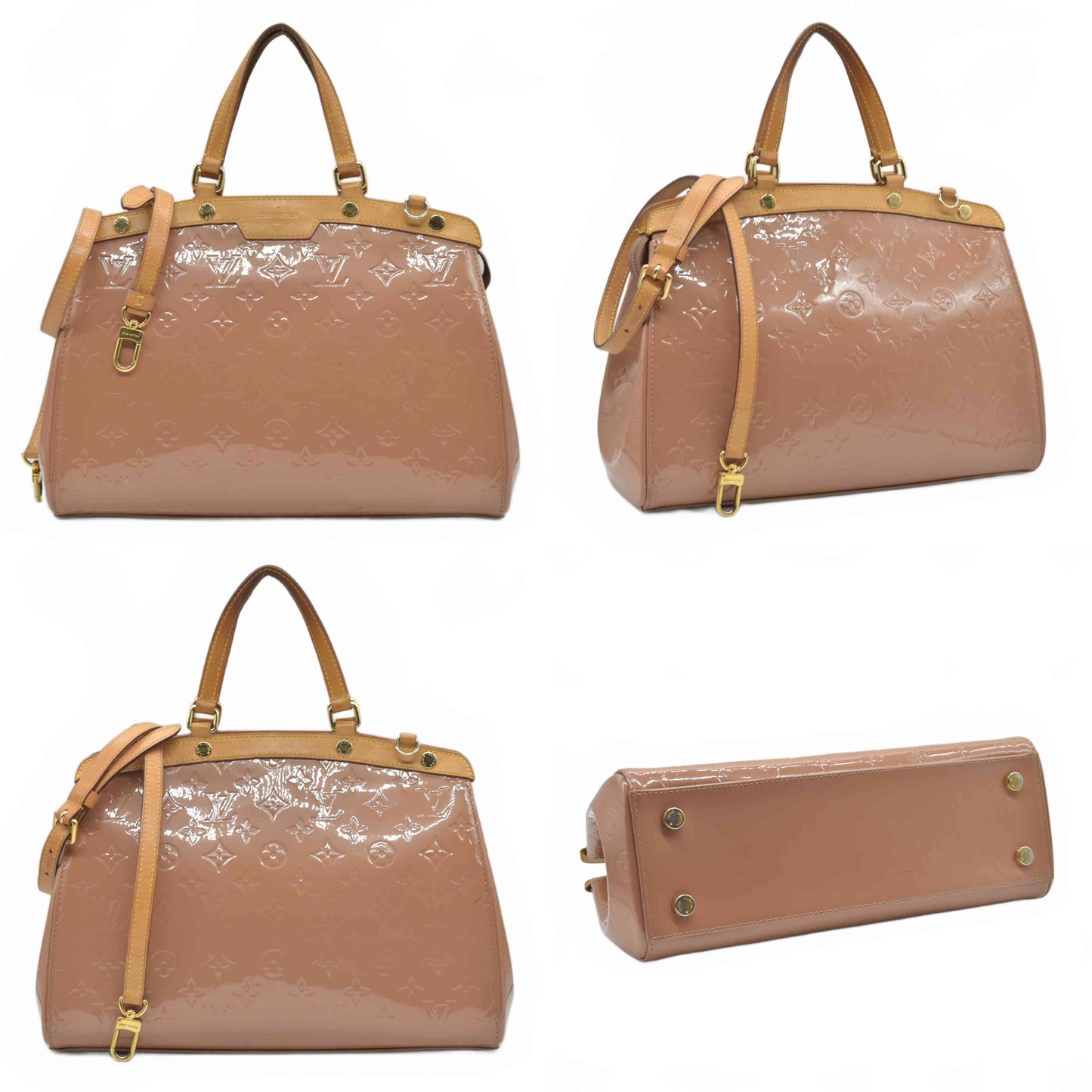 $2730 2013 Louis Vuitton Vernis Brea MM Rose Velours DR1113