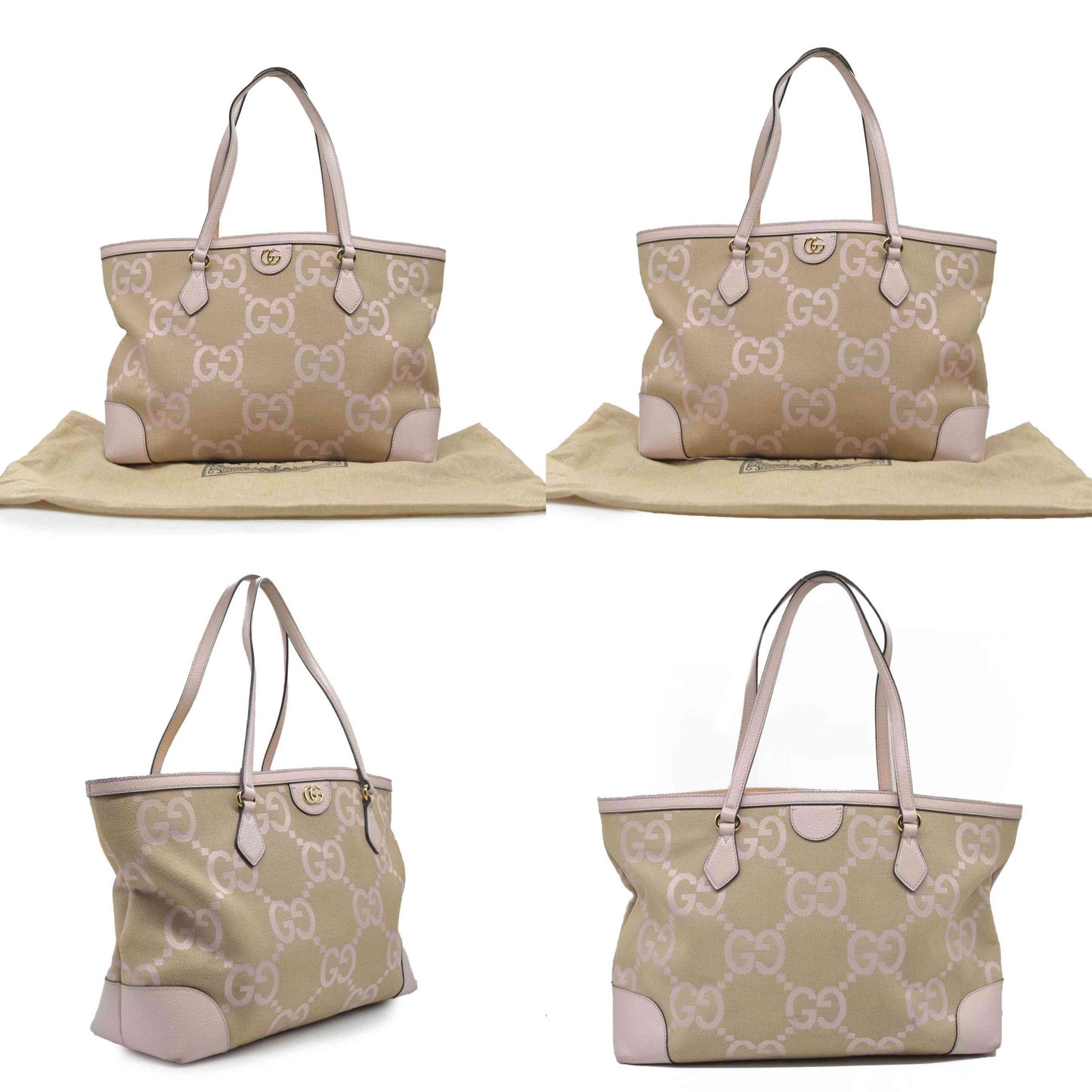 $1890 Gucci Jumbo GG Canvas Ophidia Large Shopping Tote