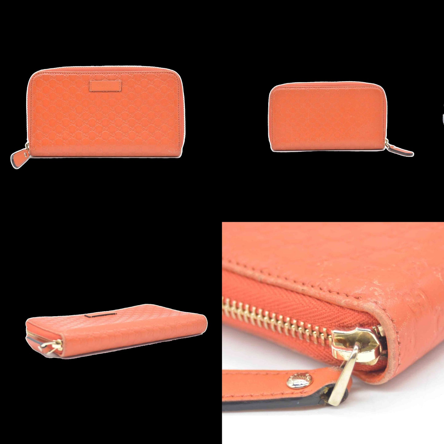 Gucci Microguccissima Zip Around Wallet Orange CONSIGNMENT