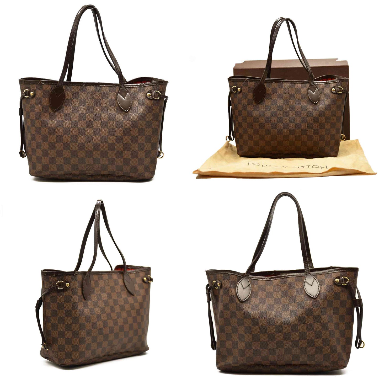 USED LOUIS VUITTON Damier Ebene Neverfull PM MB1161