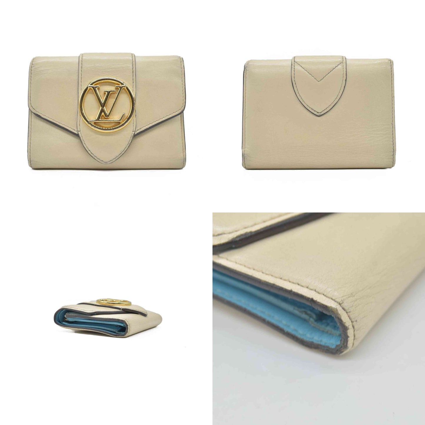 $705 2020 LOUIS VUITTON Portefeuille Pont Neuf Trifold Compact Wallet FH3210