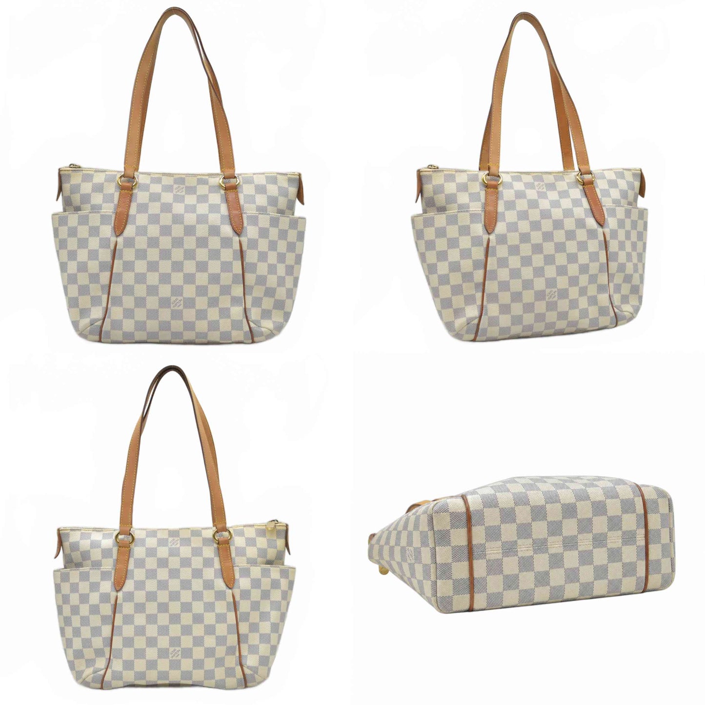 $1270 2010 Louis Vuitton Damier Azur Totally PM AR1130