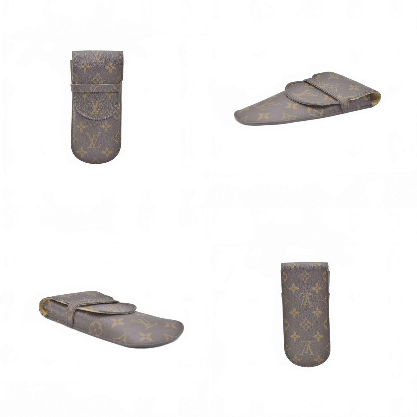 $400 2001 Louis Vuitton Monogram Glasses Sunglasses Case w Flap CONSIGNMENT SN0051