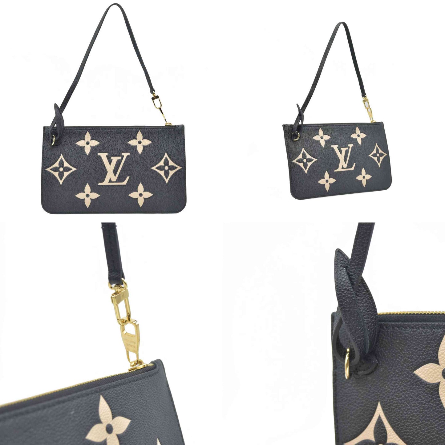 AUCTION $1200 Louis Vuitton Monogram Empreinte Bicolor Neverfull MM GM Pochette