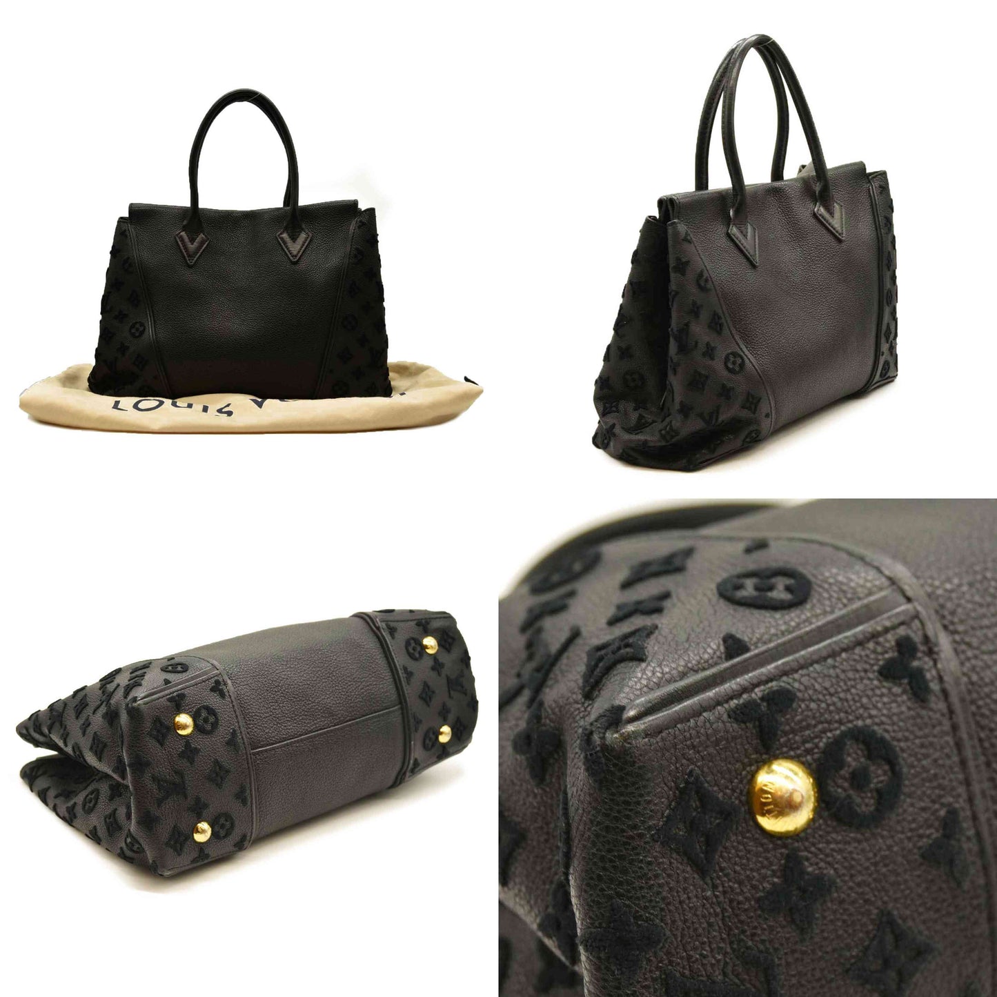 Louis Vuitton  Veau Cachemire Tote W PM Black TR0165