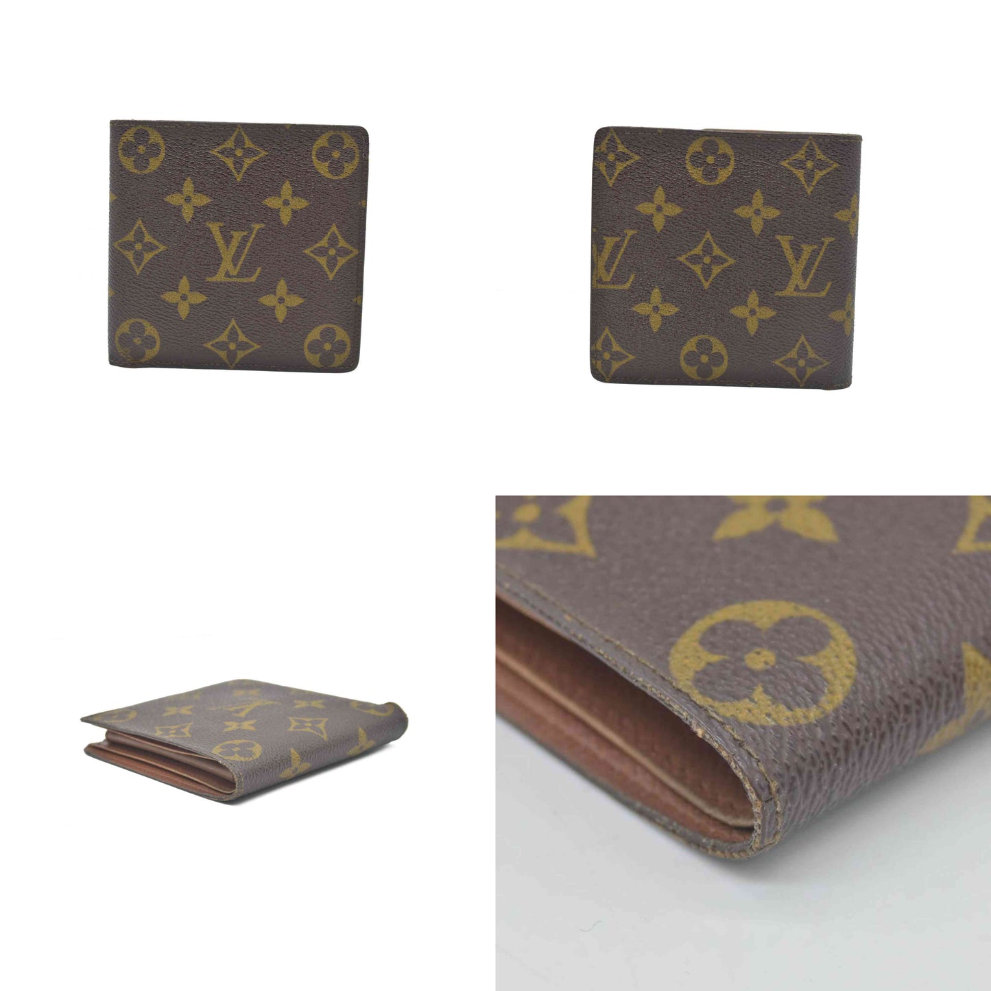 $515 MI89 1989 Louis Vuitton Monogram Portefeiulle Marco Bifold Wallet Brown CONSIGNMENT