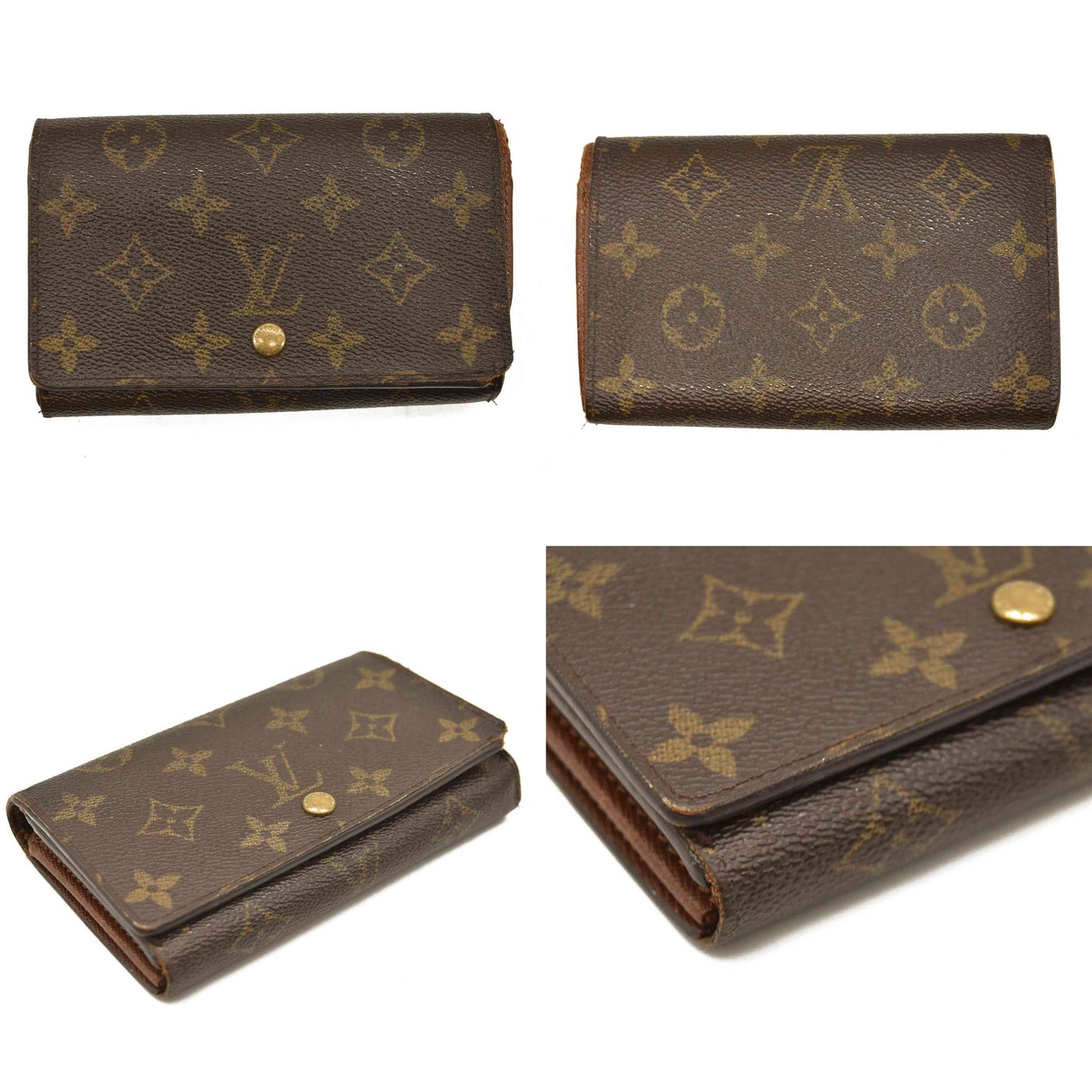 Louis Vuitton  Monogram Porte-Monnaie Billets Tresor Wallet RA0052