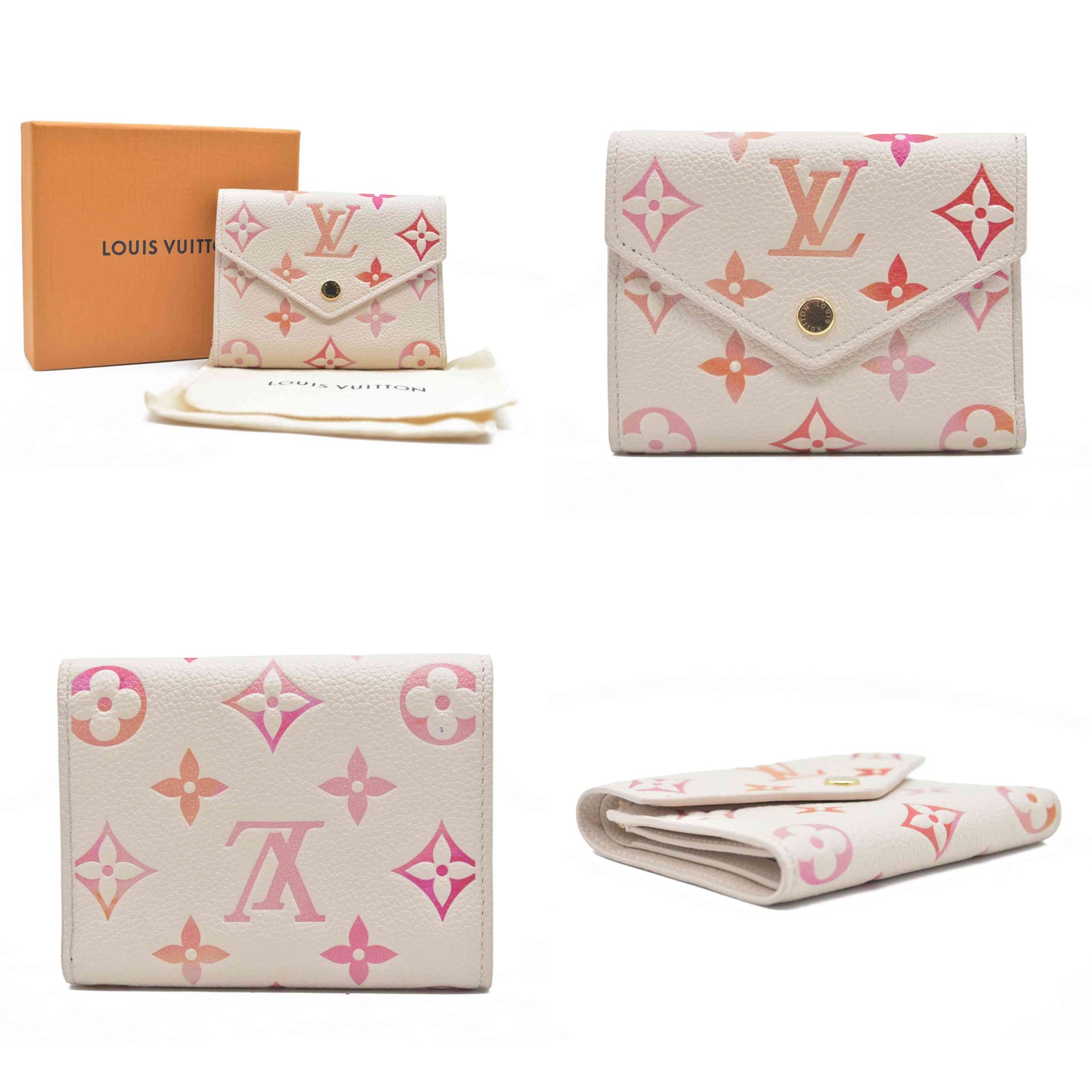 $840 Louis Vuitton Empreinte Victorine Wallet Sunrise Aquarelle 2024