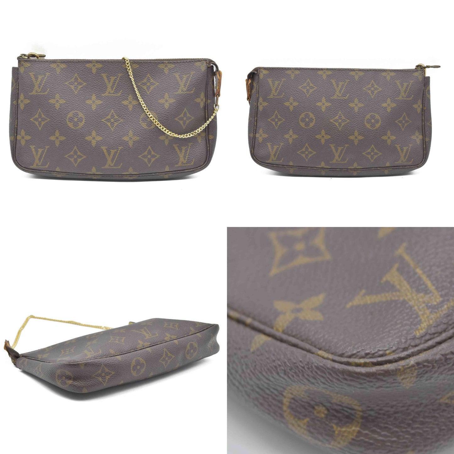 $1290 Louis Vuitton Monogram Pochette Accessories AR1906