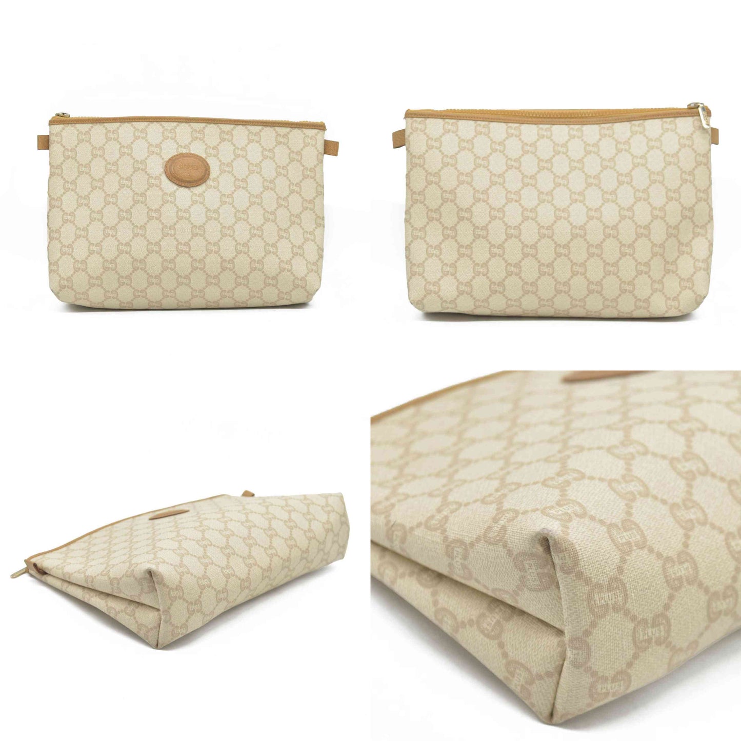 Gucci GG Gucci Plus PVC Leather Pouch Clutch Bag
