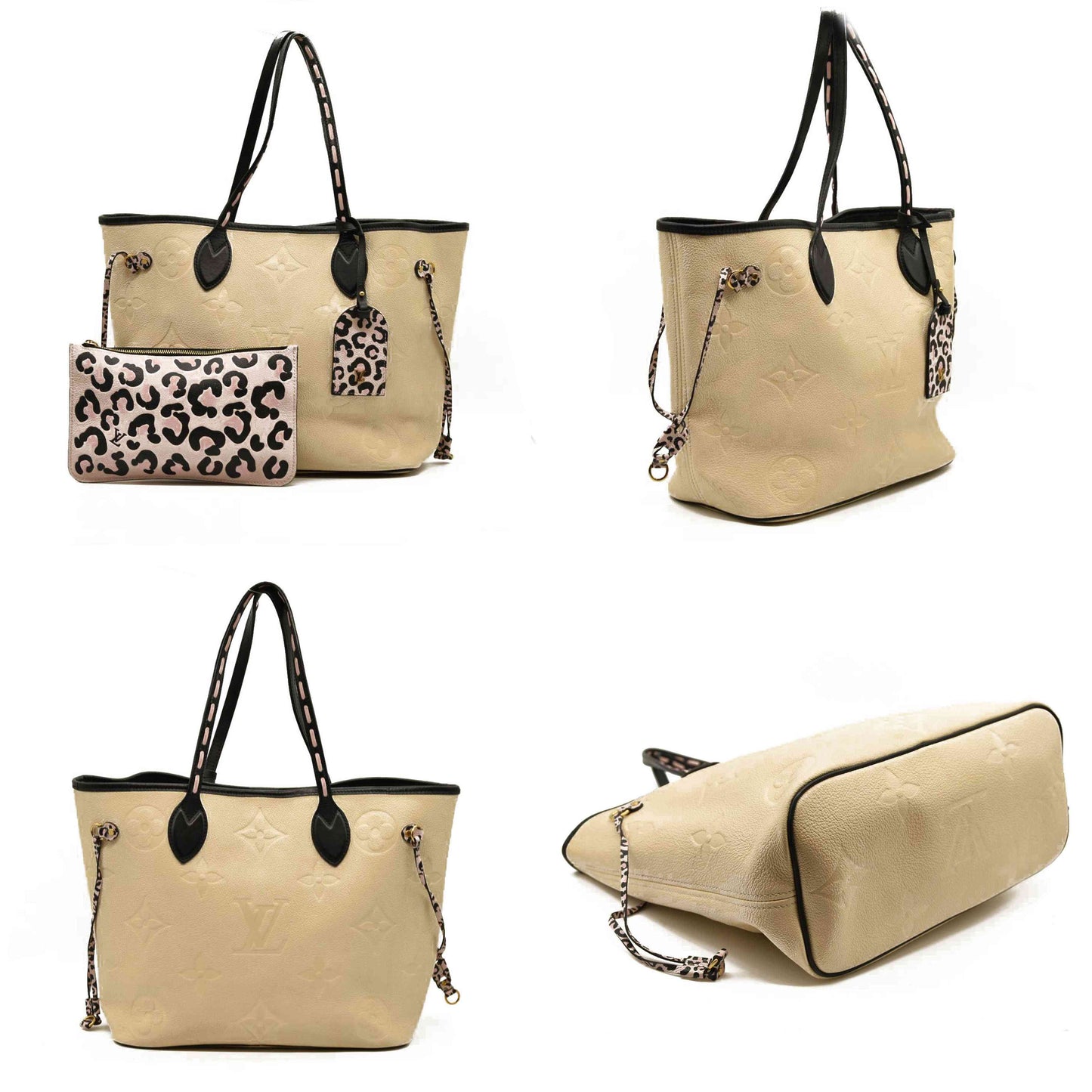 Louis Vuitton  Empreinte Monogram Giant Wild At Heart Neverfull MM Creme