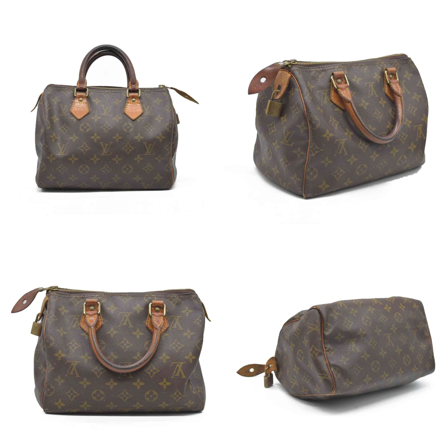 AUCTION $1600 Louis Vuitton  Monogram Speedy 25 1993 SD1913