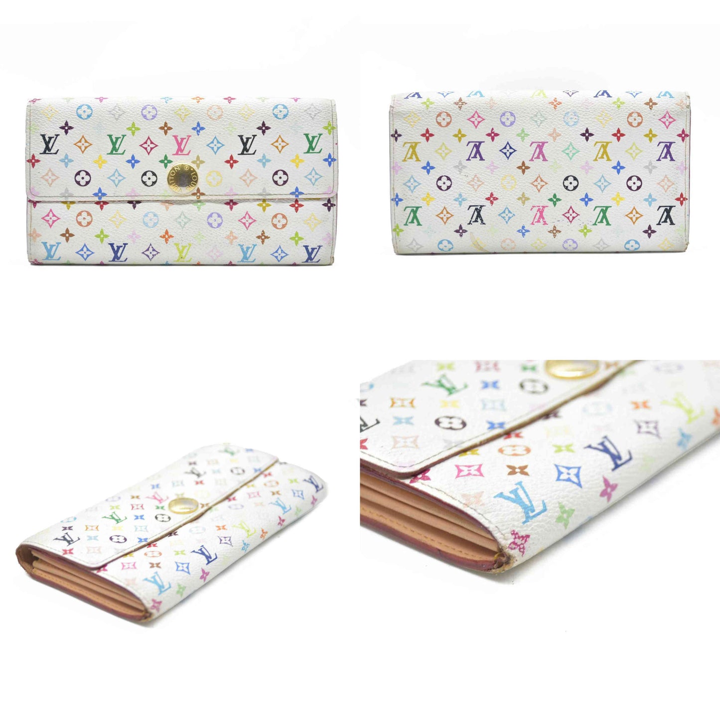 Louis Vuitton Monogram Multicolor Portefeiulle Sarah Long Bifold Wallet  TH0028