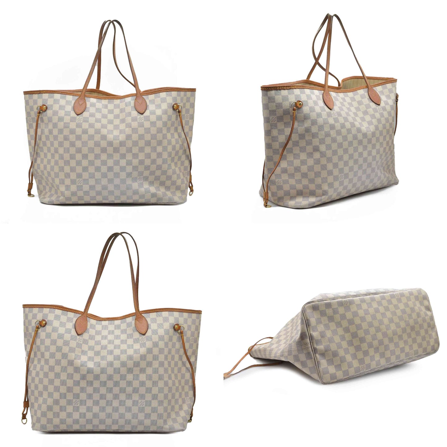 $2240 LOUIS VUITTON Damier Azur Neverfull GM TH5019
