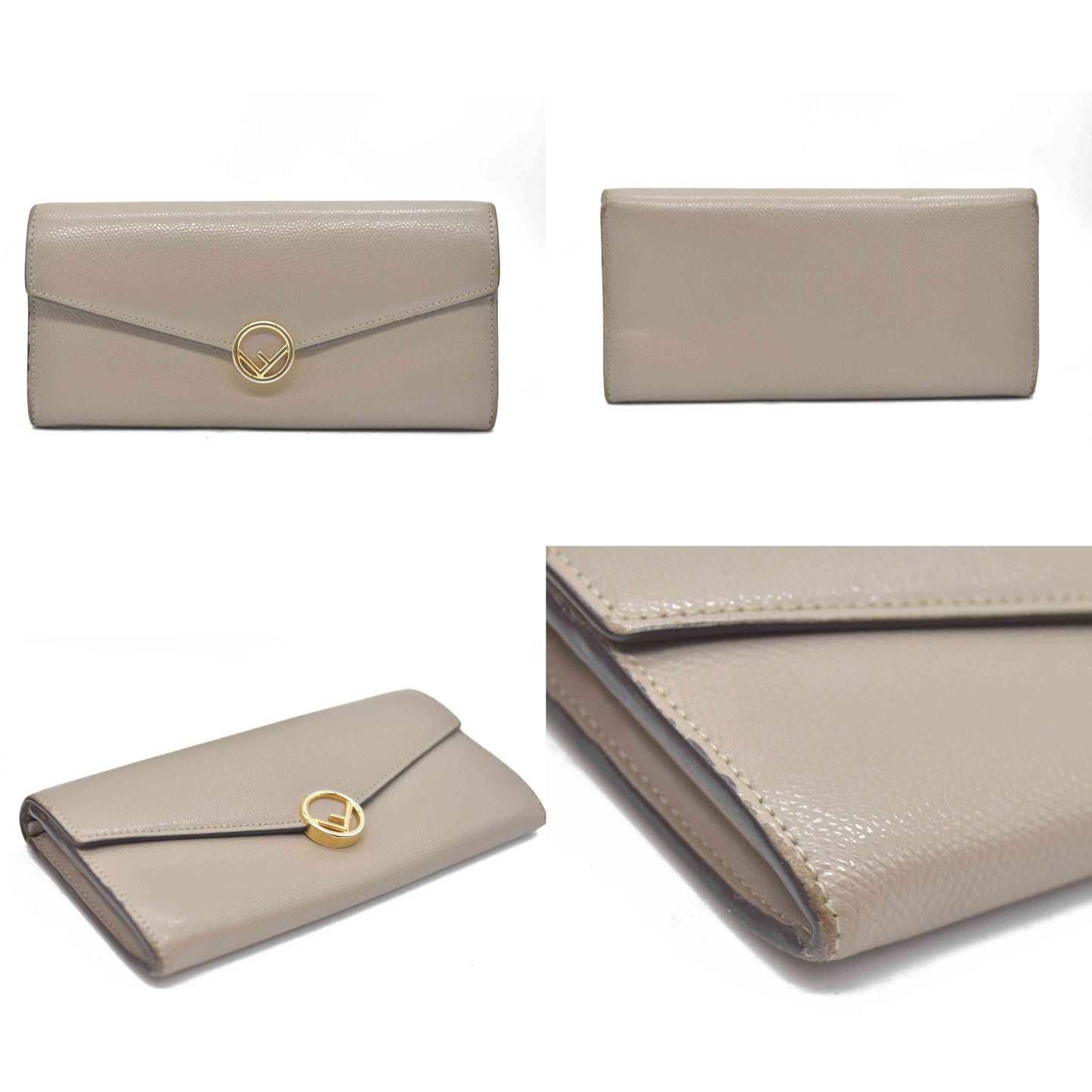 $900 FENDI Bugs F is Leather Bifold Long Wallet