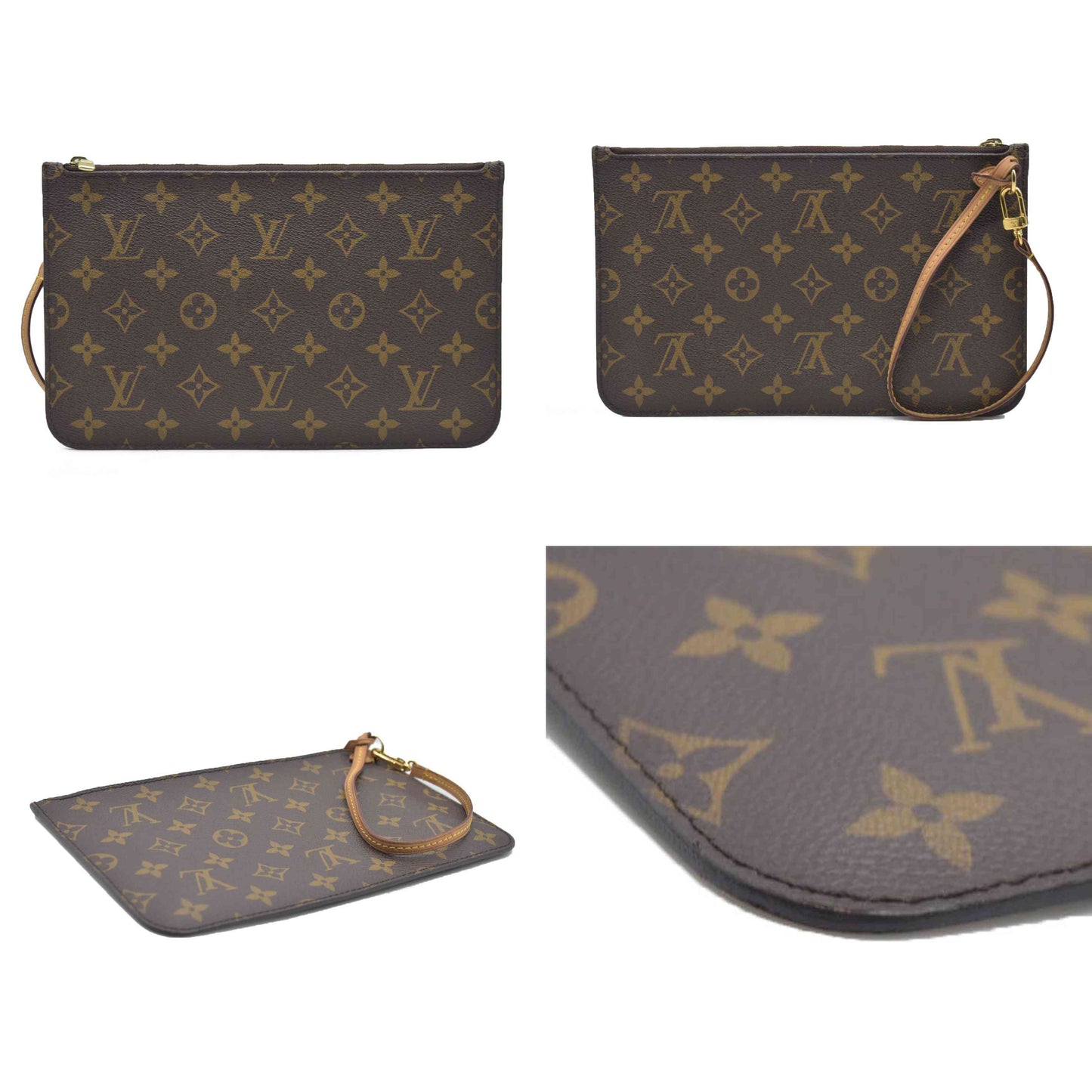 AUCTION $600 Louis Vuitton  Monogram Neo Neverfull GM MM Mimosa Pochette MS5113