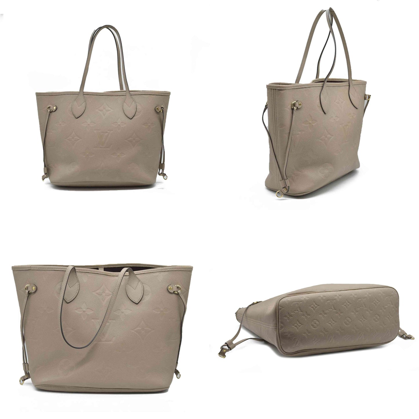 $2940 Louis Vuitton Empreinte Leather Neverfull MM