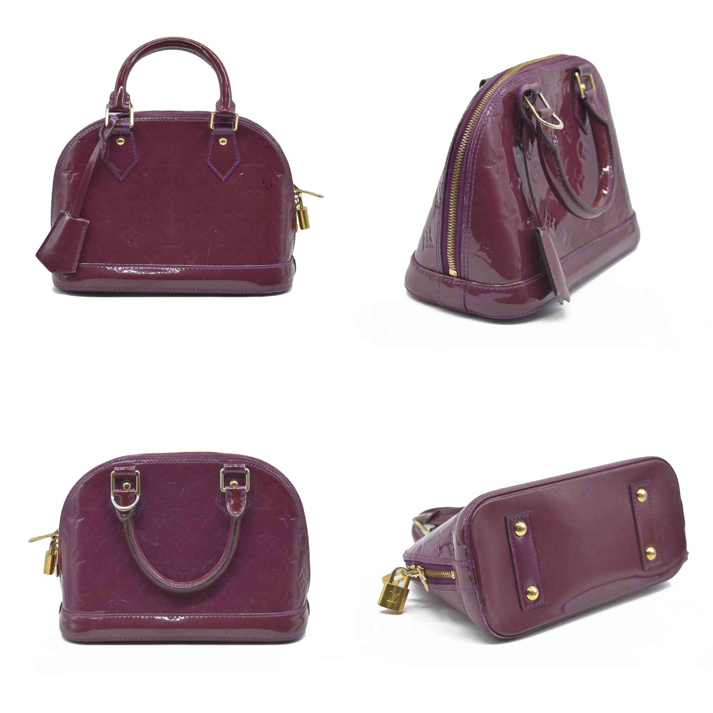 $2350 CONSIGNMENT Louis Vuitton Amethyste Monogram Vernis Alma BB