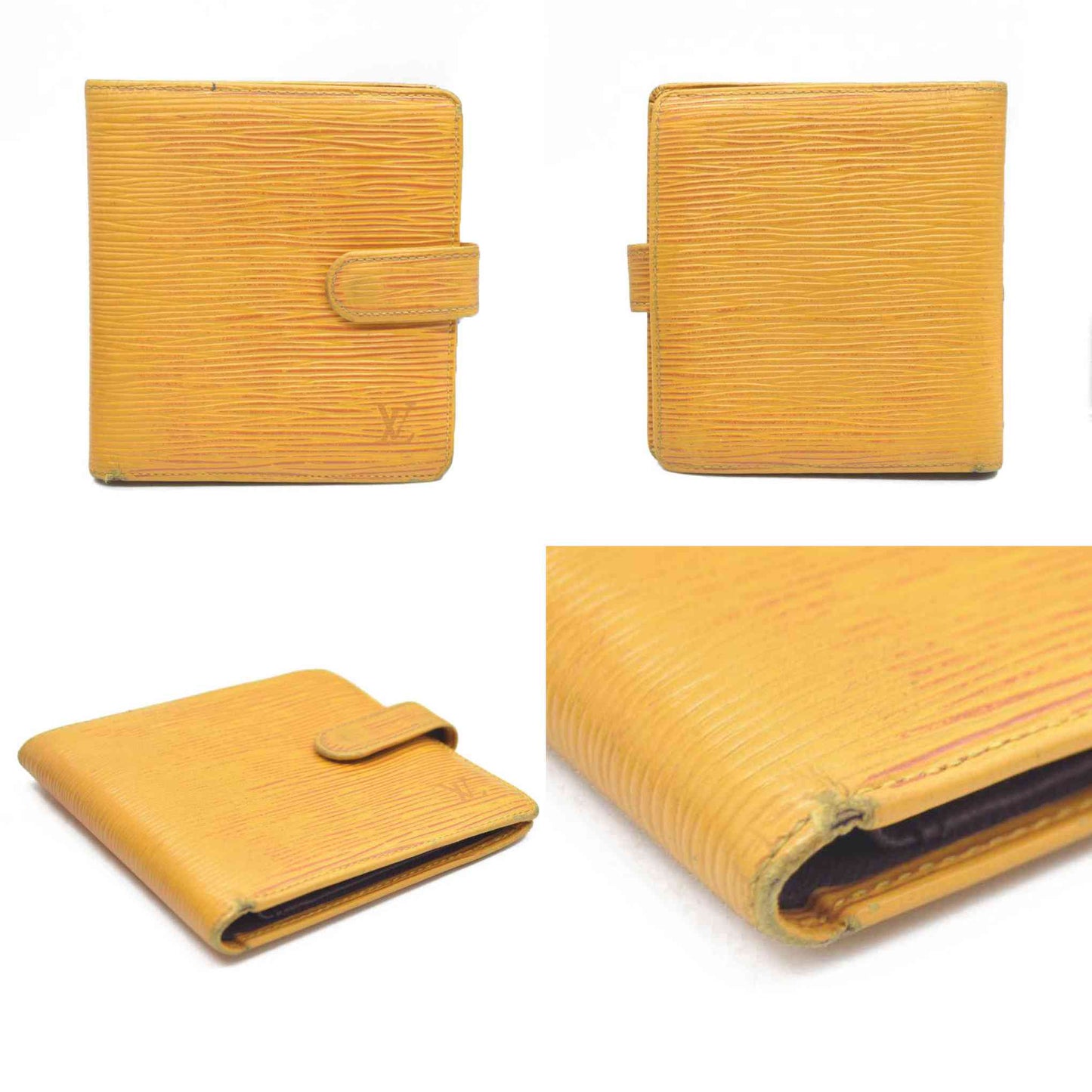 Louis Vuitton Epi Leather Porte Billes Compact Wallet Yellow MI0977