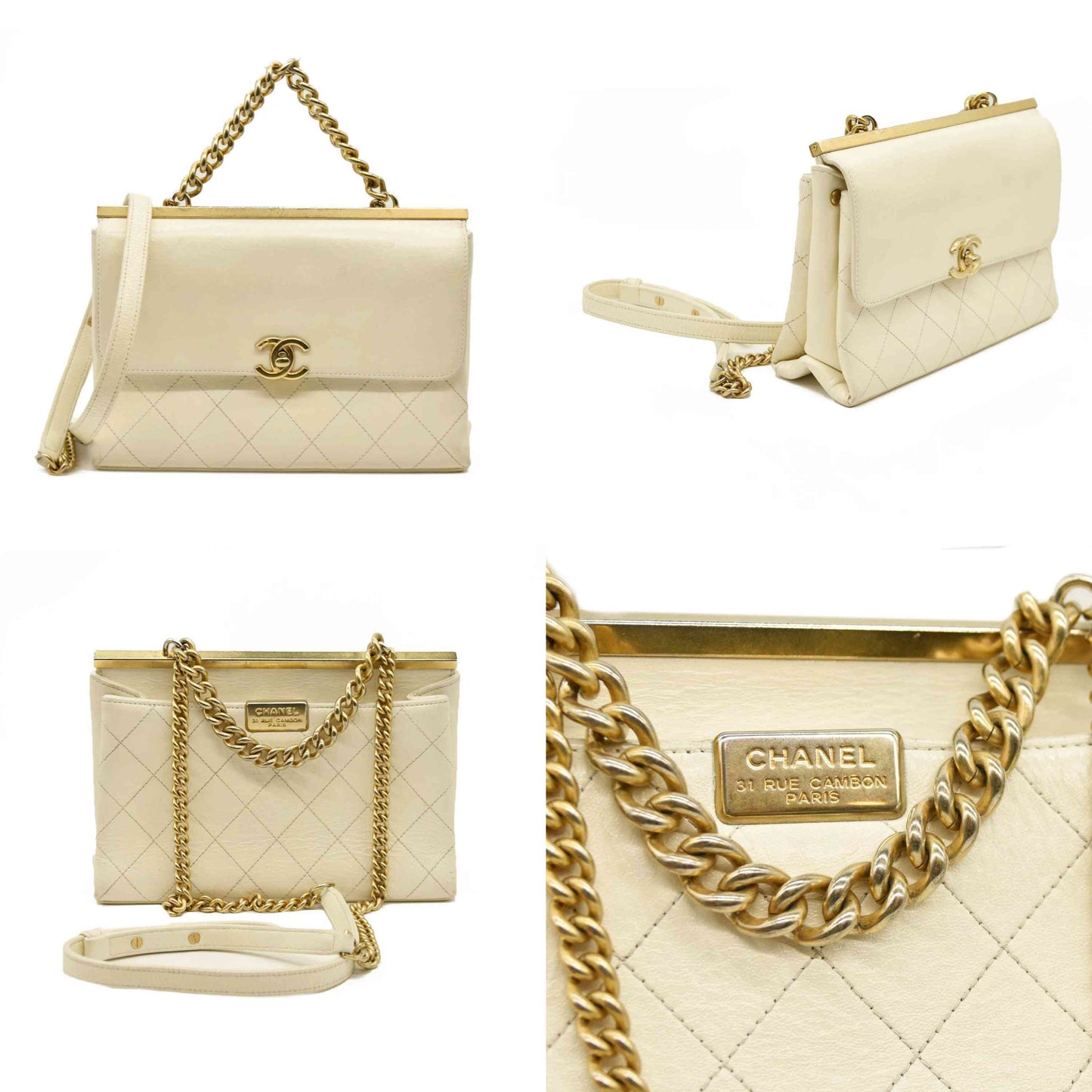 Chanel  Lambskin Quilted Coco Luxe Top Handle Flap  25*