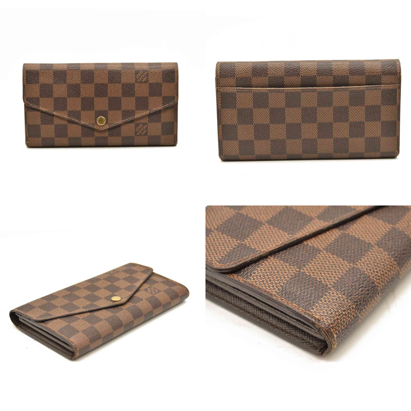 Louis Vuitton  Damier Ebene Sarah Wallet NM CA1114