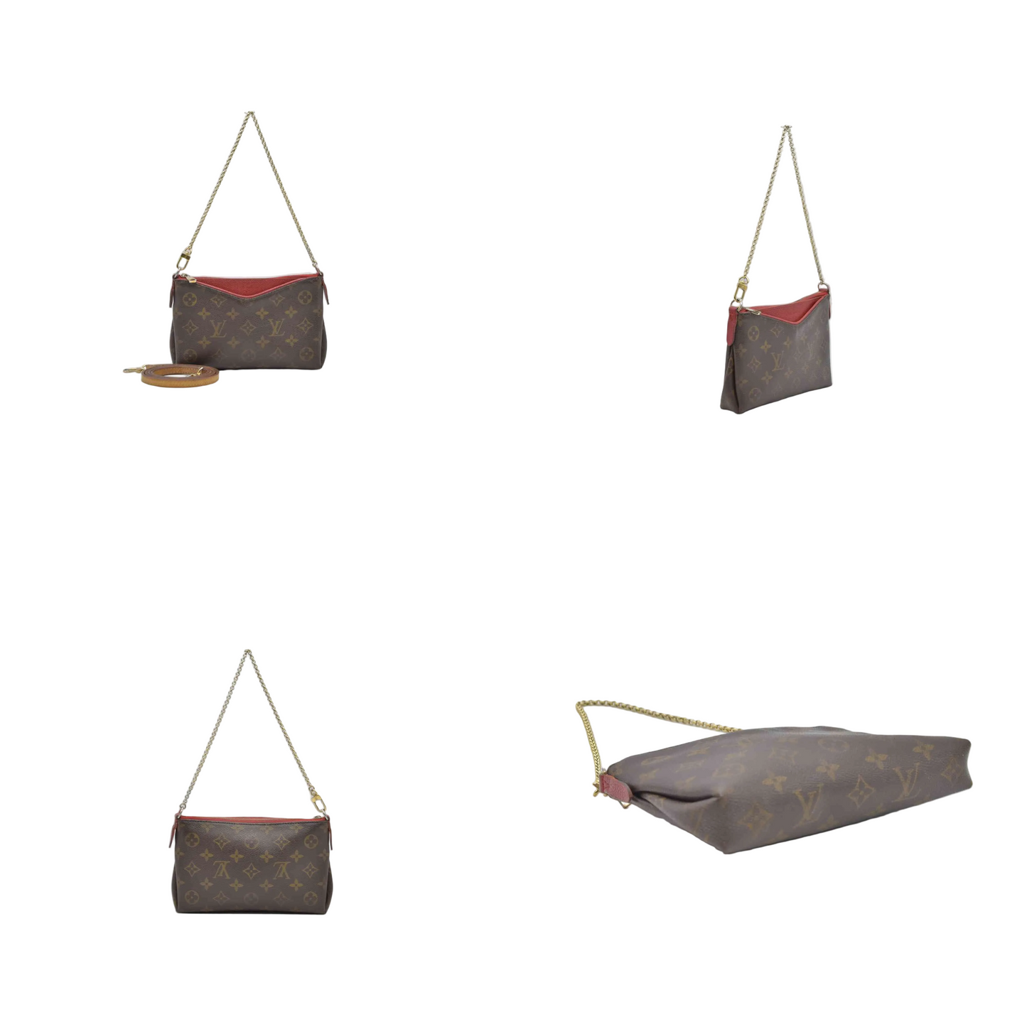 $1550 2016 Louis Vuitton Monogram Pallas Clutch Poppy GI0186