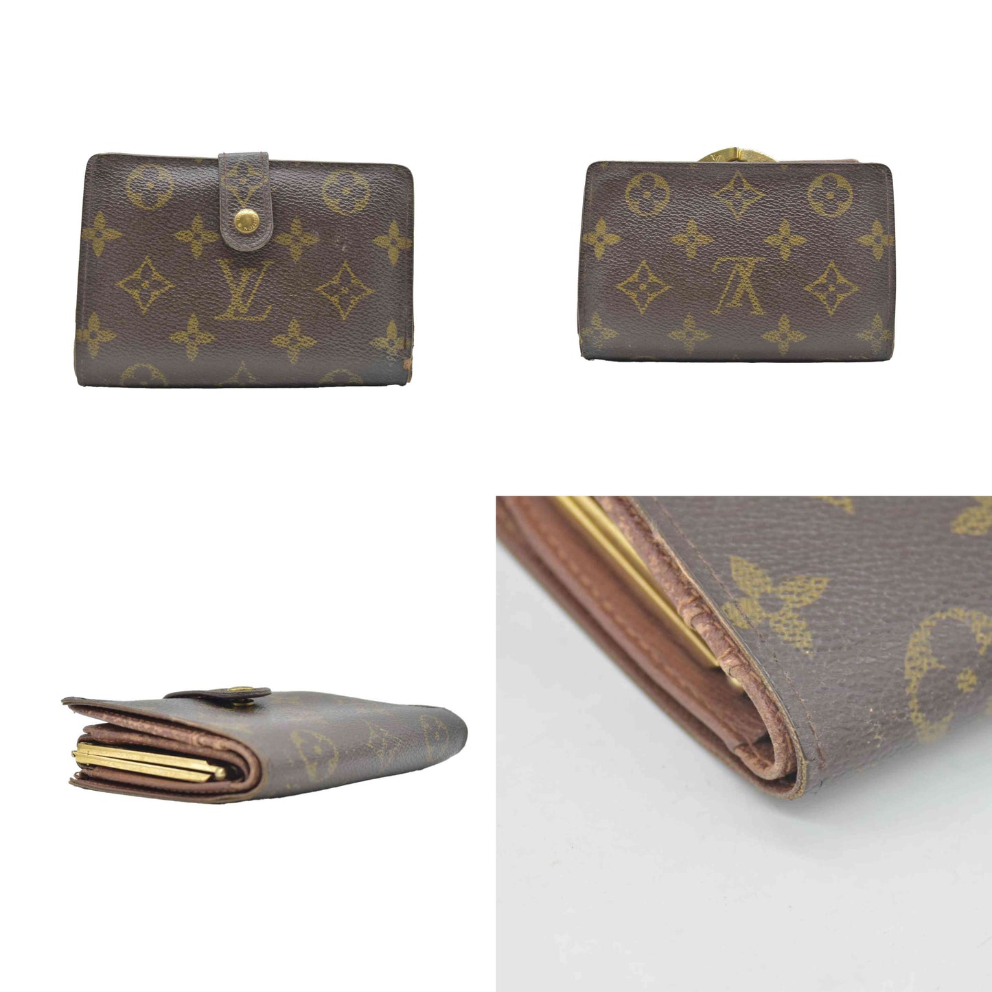 $750 2005 Louis Vuitton Kisslock French Wallet CA0015
