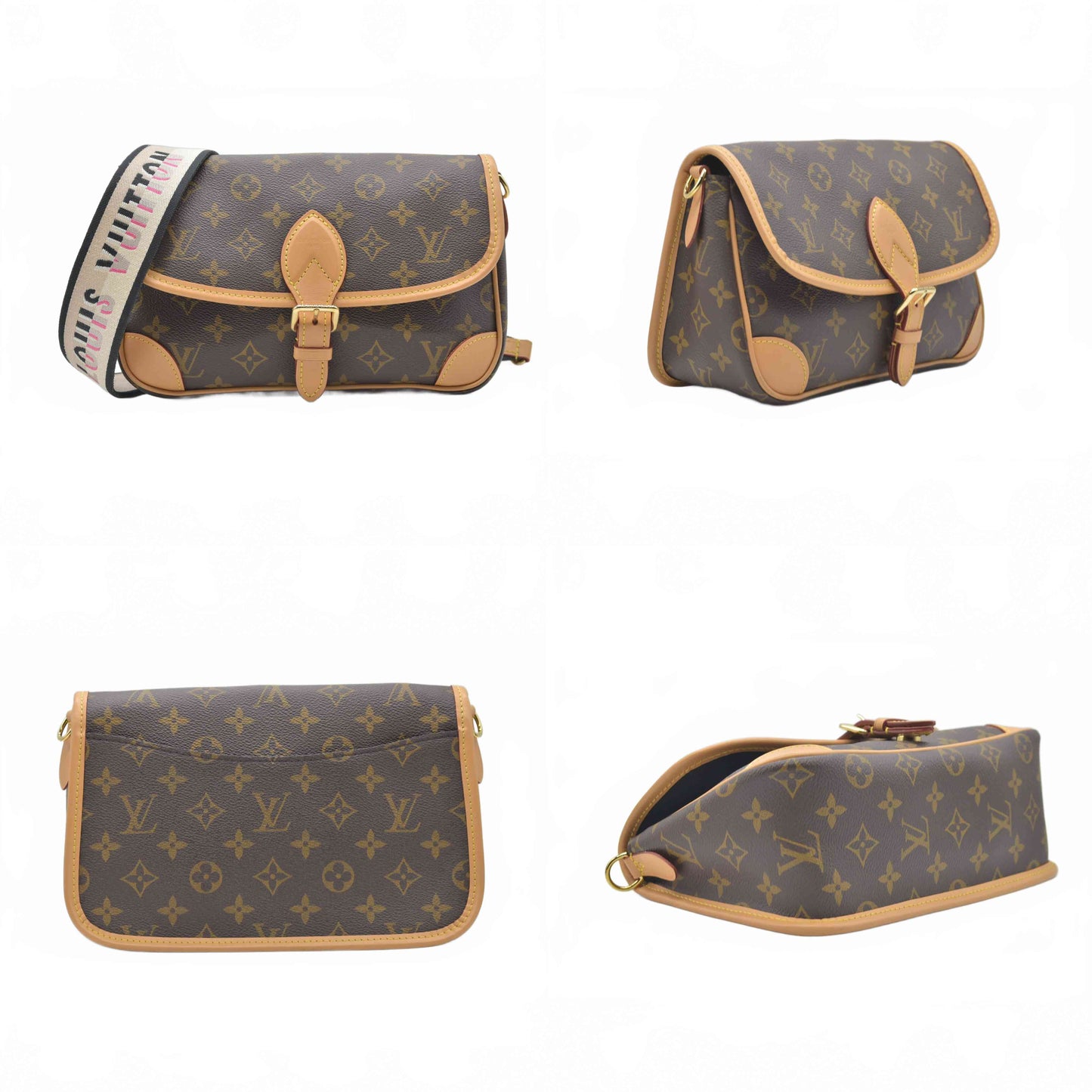 $2620 Louis Vuitton Monogram Diane Black