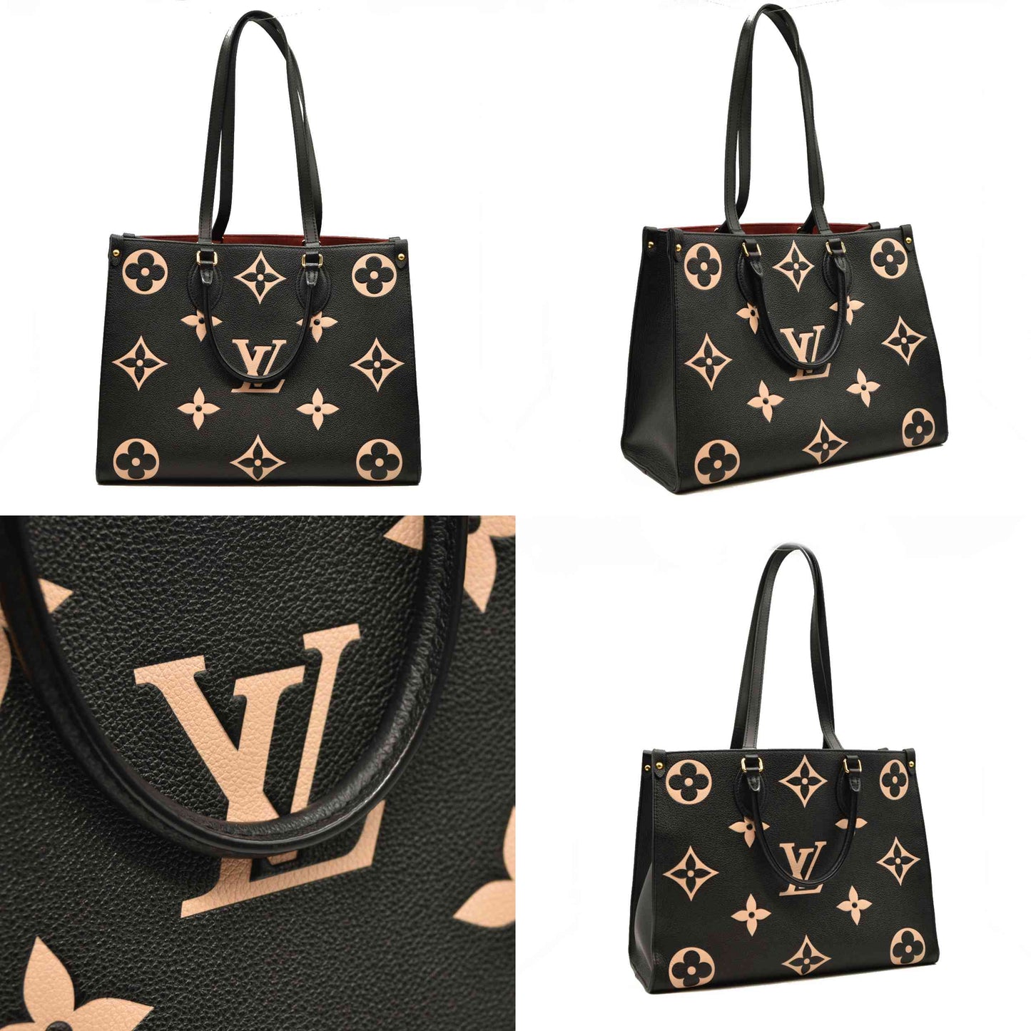 Louis Vuitton  Empreinte Monogram BiColor Giant Onthego MM Black Beige DU3250