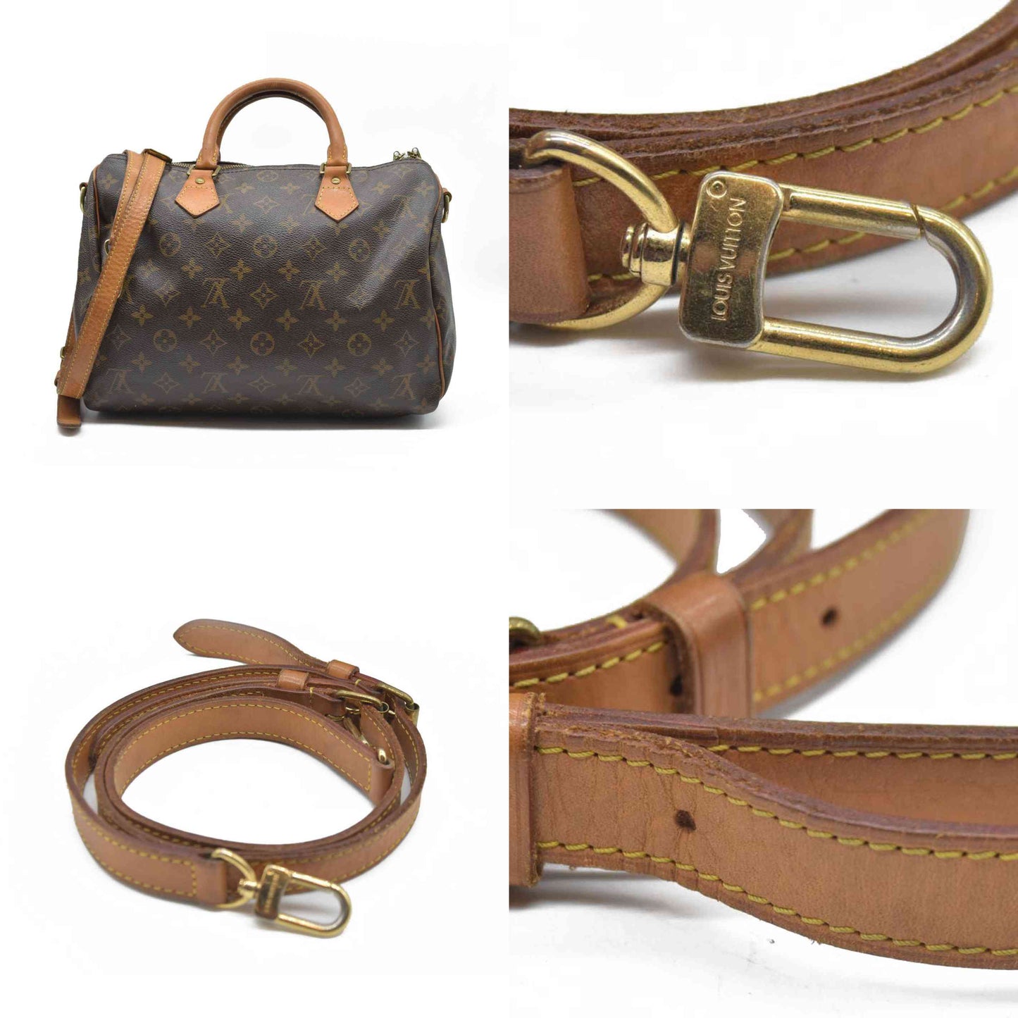 $1980 Louis Vuiton Monogram Speedy Bandouliere 30 DU4191 2011