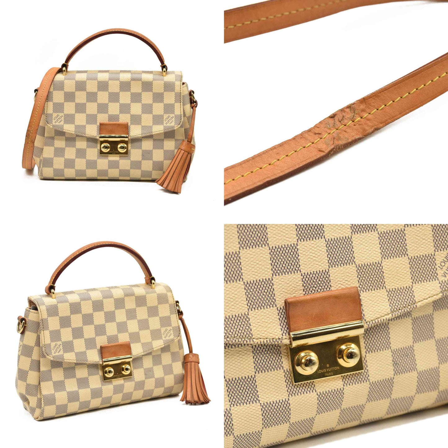 LOUIS VUITTON Damier Azur Croisette TR1107