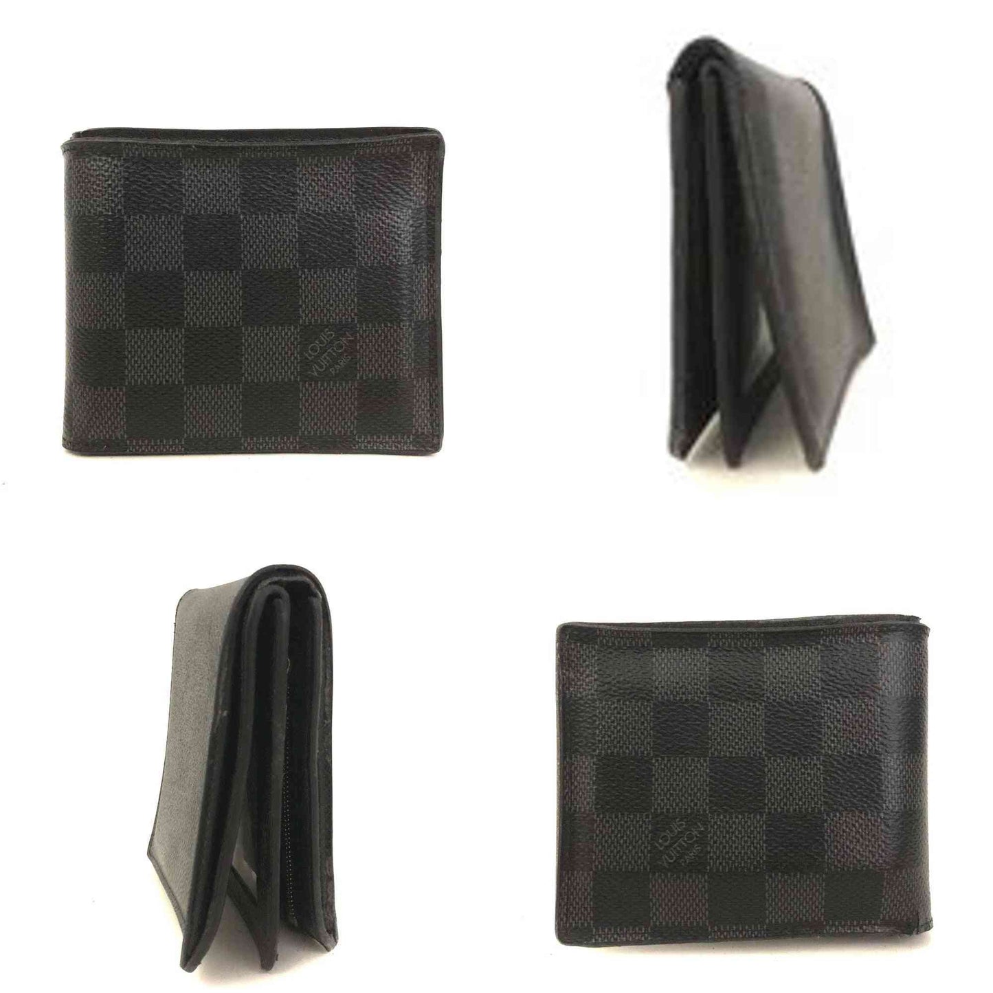 $750 Louis Vuitton Damier Graphite Portefeiulle Amerigo NM Bifold Wallet RA1200