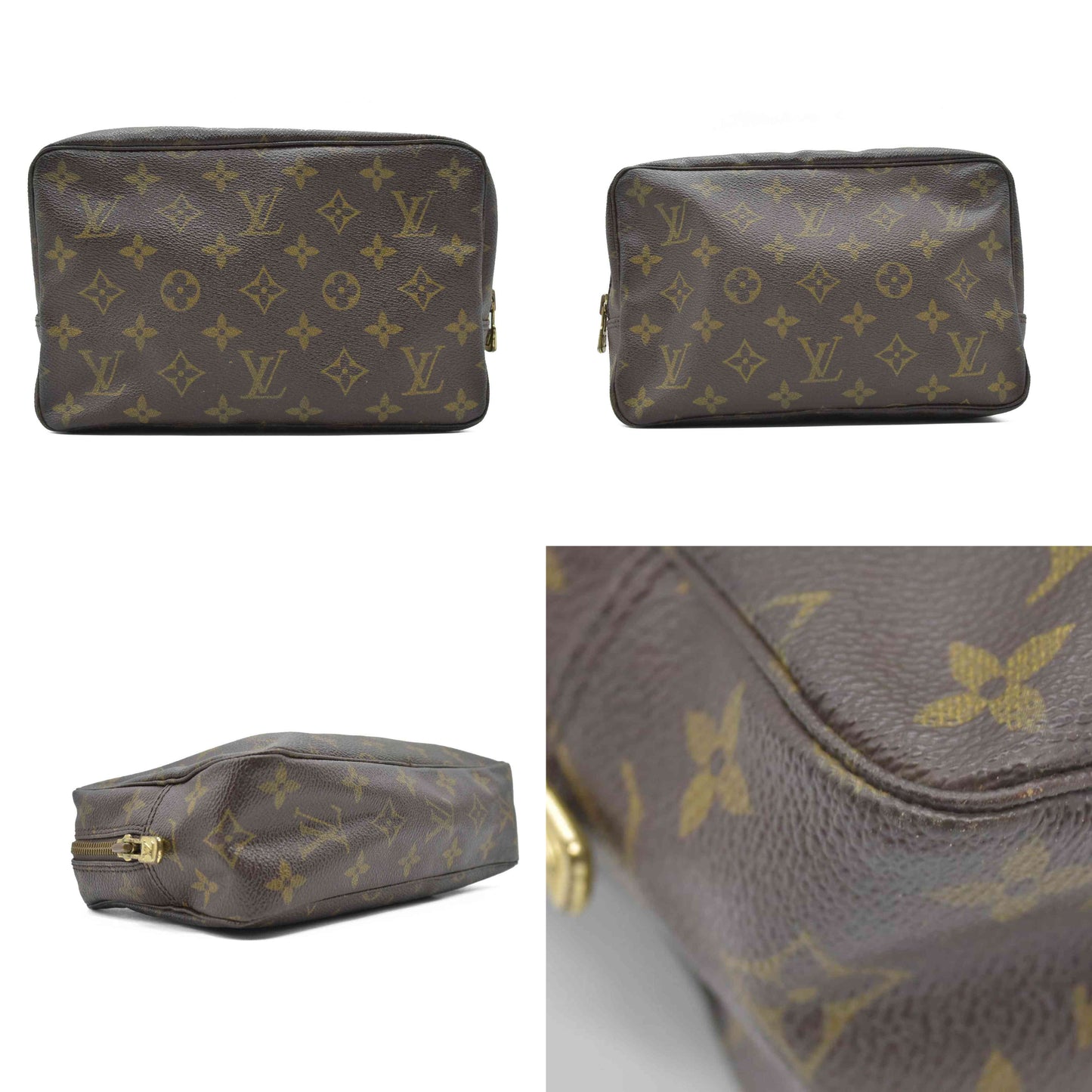 Louis Vuitton Monogram Trousse Toilette 23 Clutch Pouch Bag TH8904