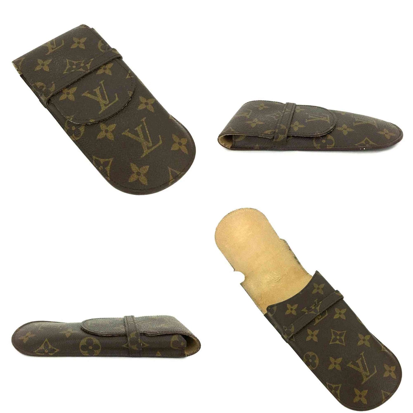 Louis Vuitton Monogram Etui a Lunettes Rabat Glasses Case Brown MI0957