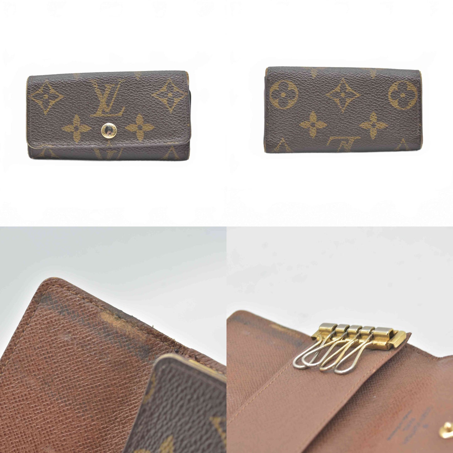 $345 2010 Louis Vuitton Monogram 4 Key Multicles Holder RA2130