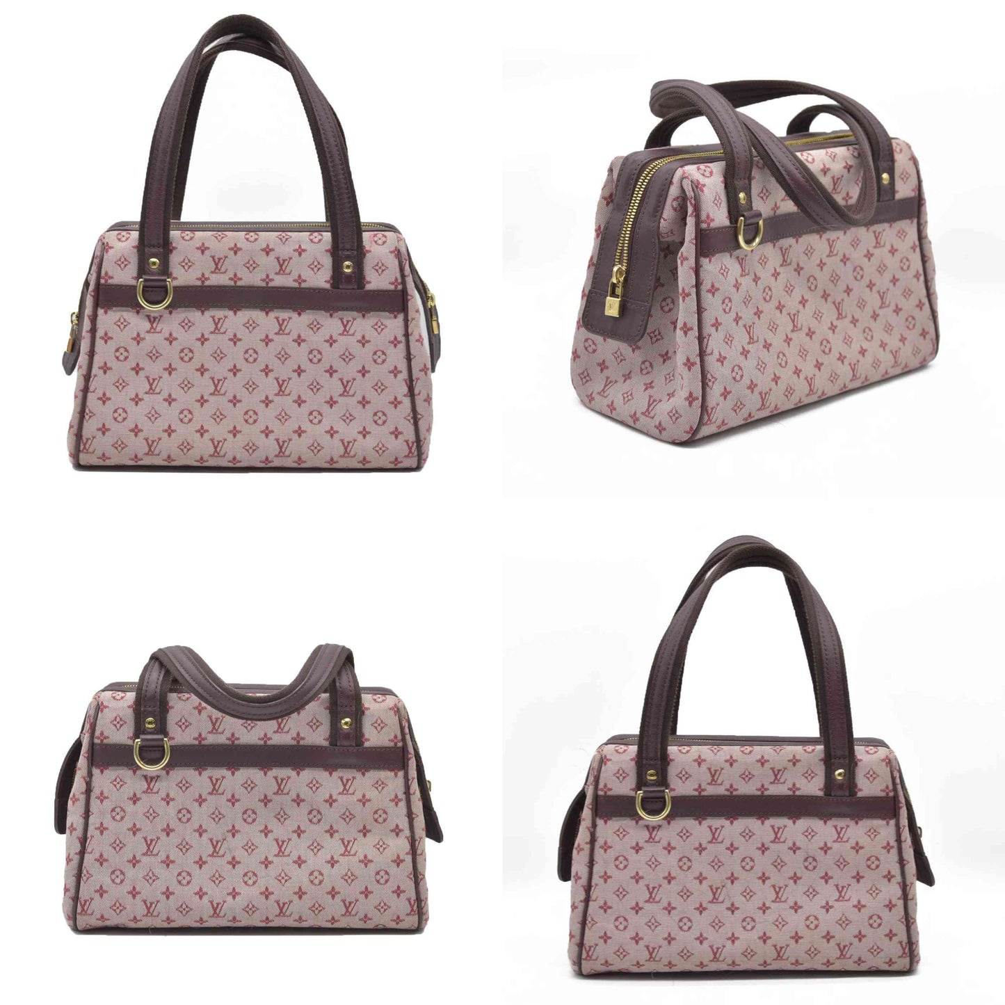 $1100 CONSIGNMENT LOUIS VUITTON Monogram Mini Lin Josephine Boston Bag