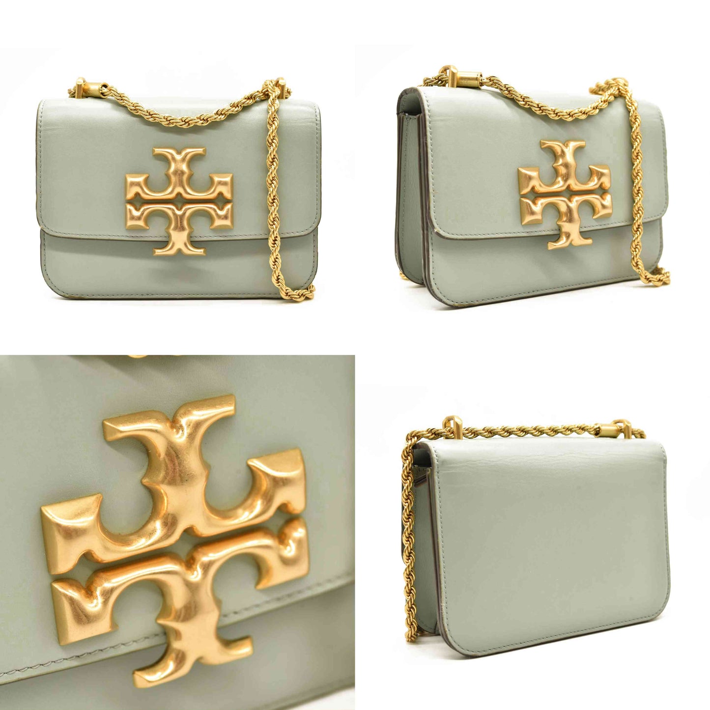 TORY BURCH Eleanor Small Convertible Shoulder Bag In Blue Celadon