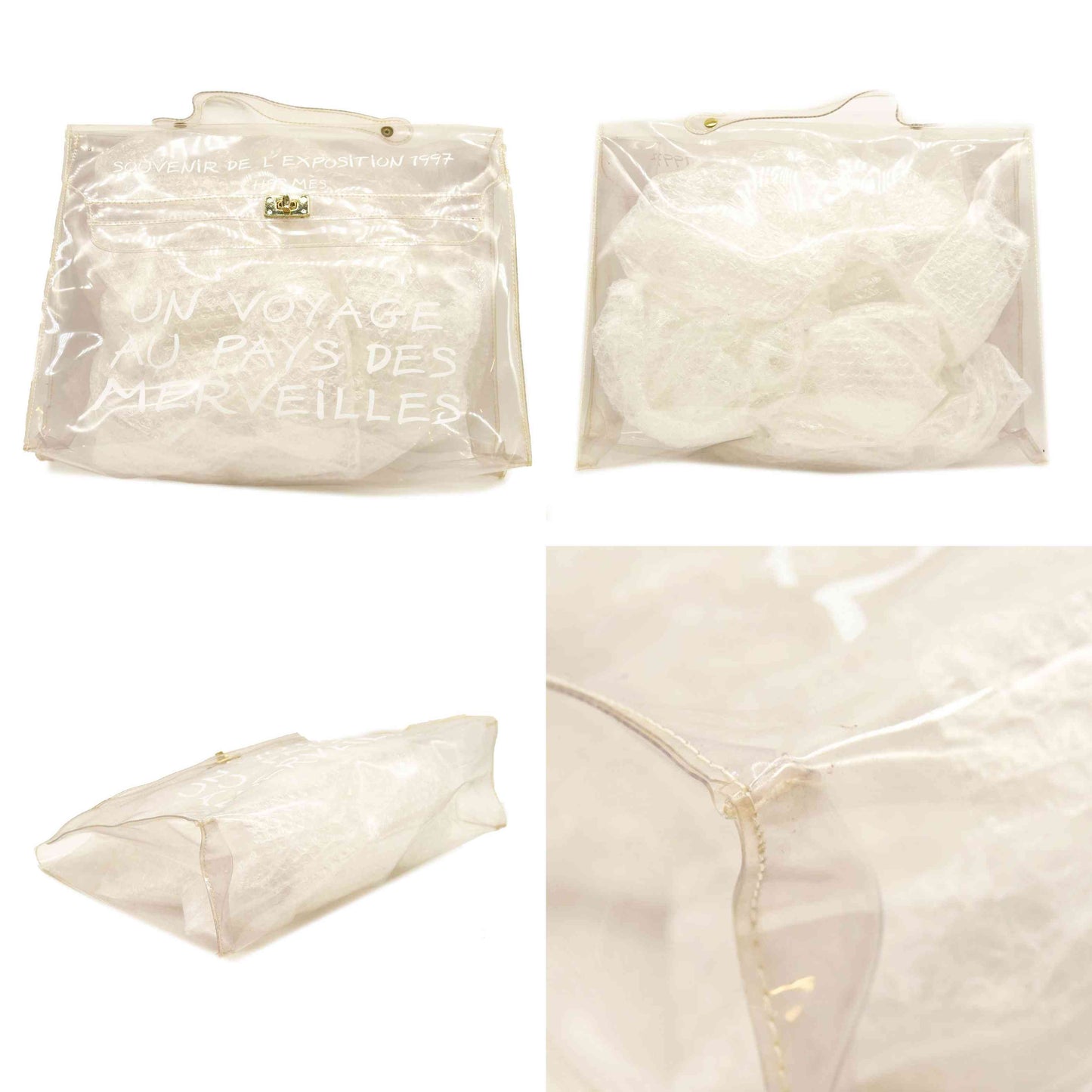 Hermes  Vinyl Souvenir De L'Exposition Kelly Transparent