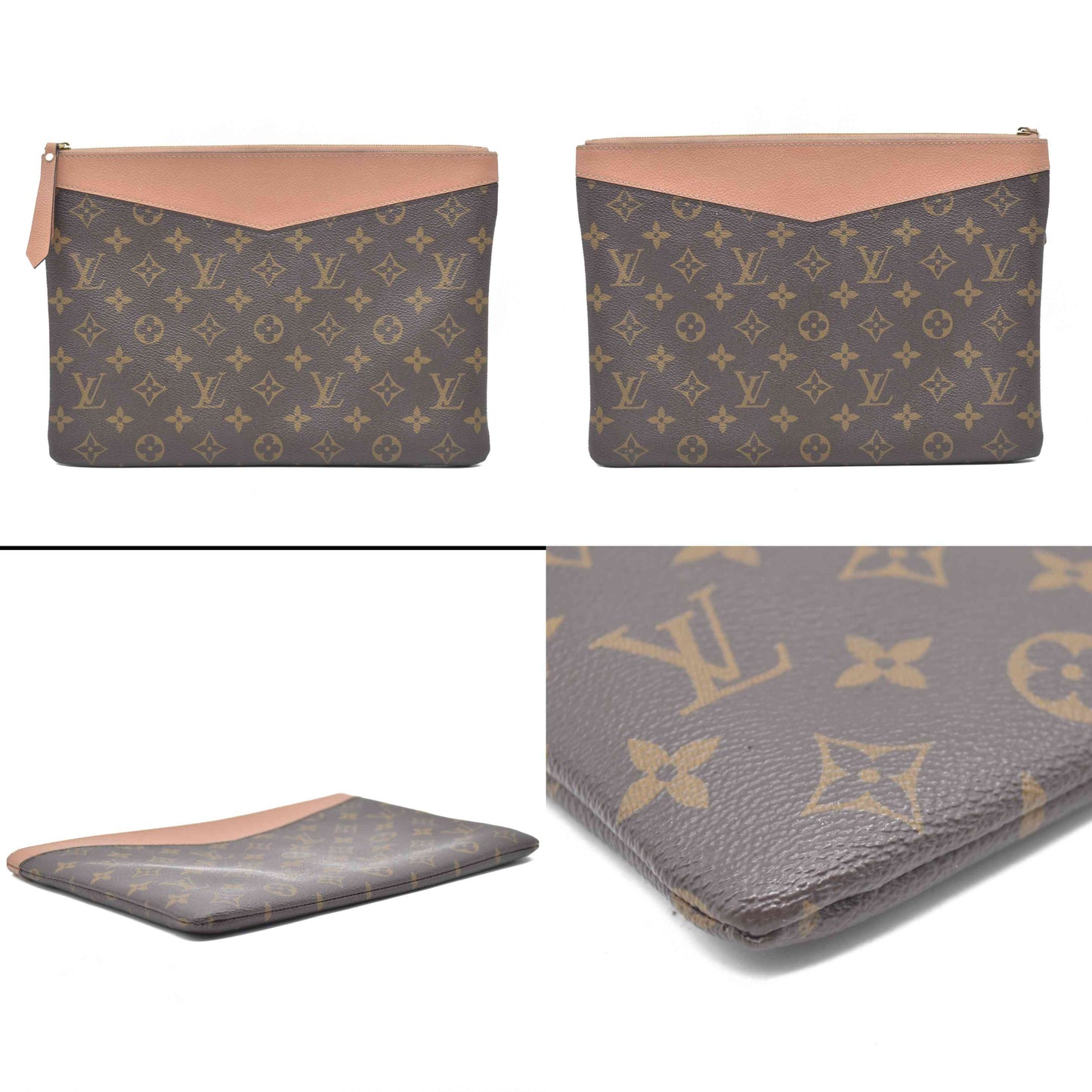 $760 Louis Vuitton Monogram Daily Pouch Rose Poudre TN0168 2018