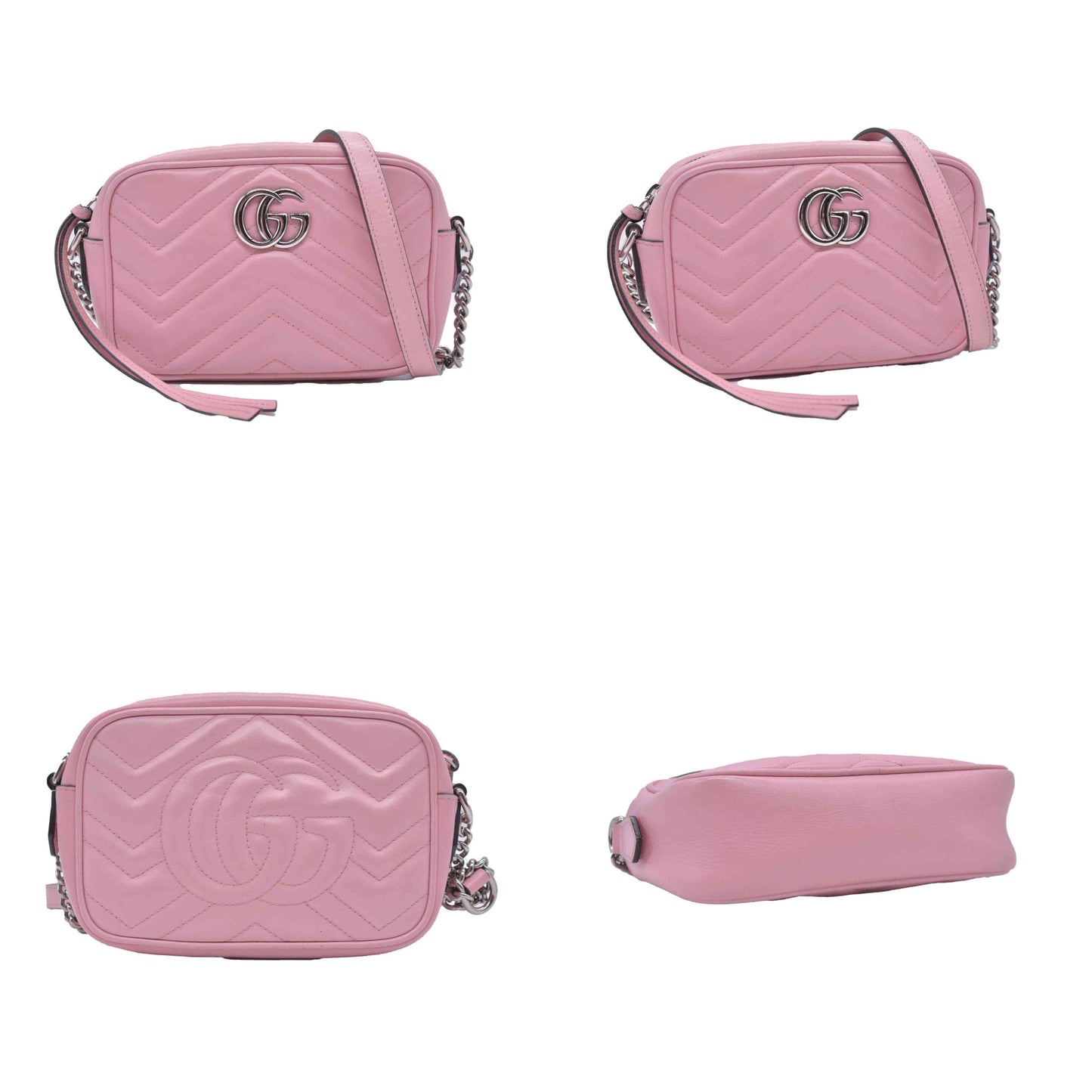 $1800 Gucci Mini Marmont Perfect Pink Camera Bag Crossbody CONSIGNMENT