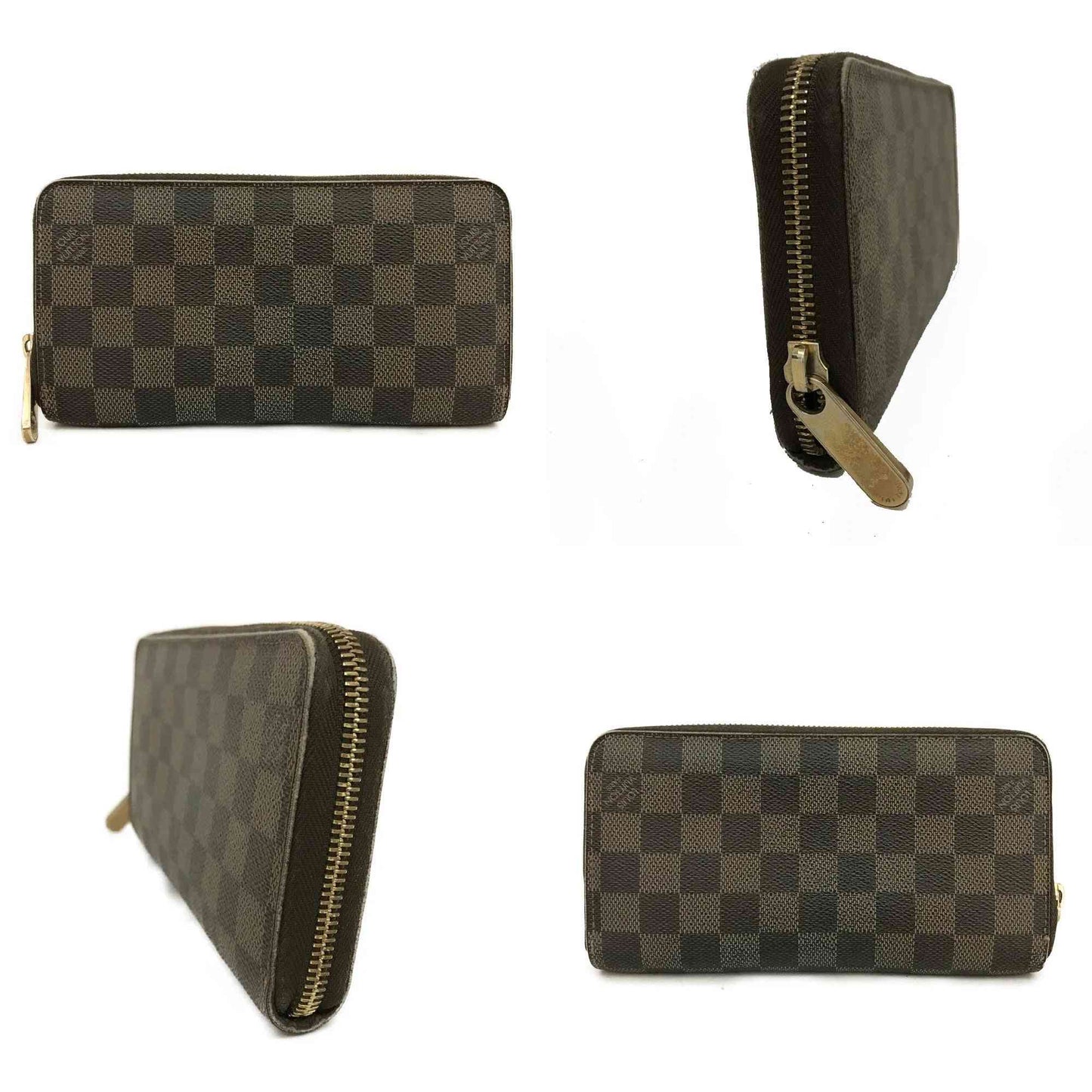 PRE-ORDER Louis Vuitton Damier Zippy Zip Around Long Wallet Purse Brown VI4057