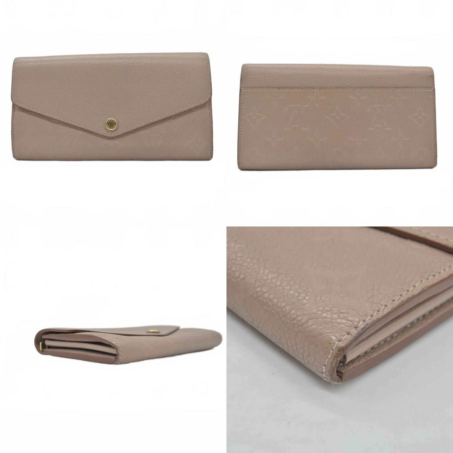 $1030 2018 Louis Vuitton Empreinte Sarah Wallet NM Tourterelle CA3188 CONSIGNMENT