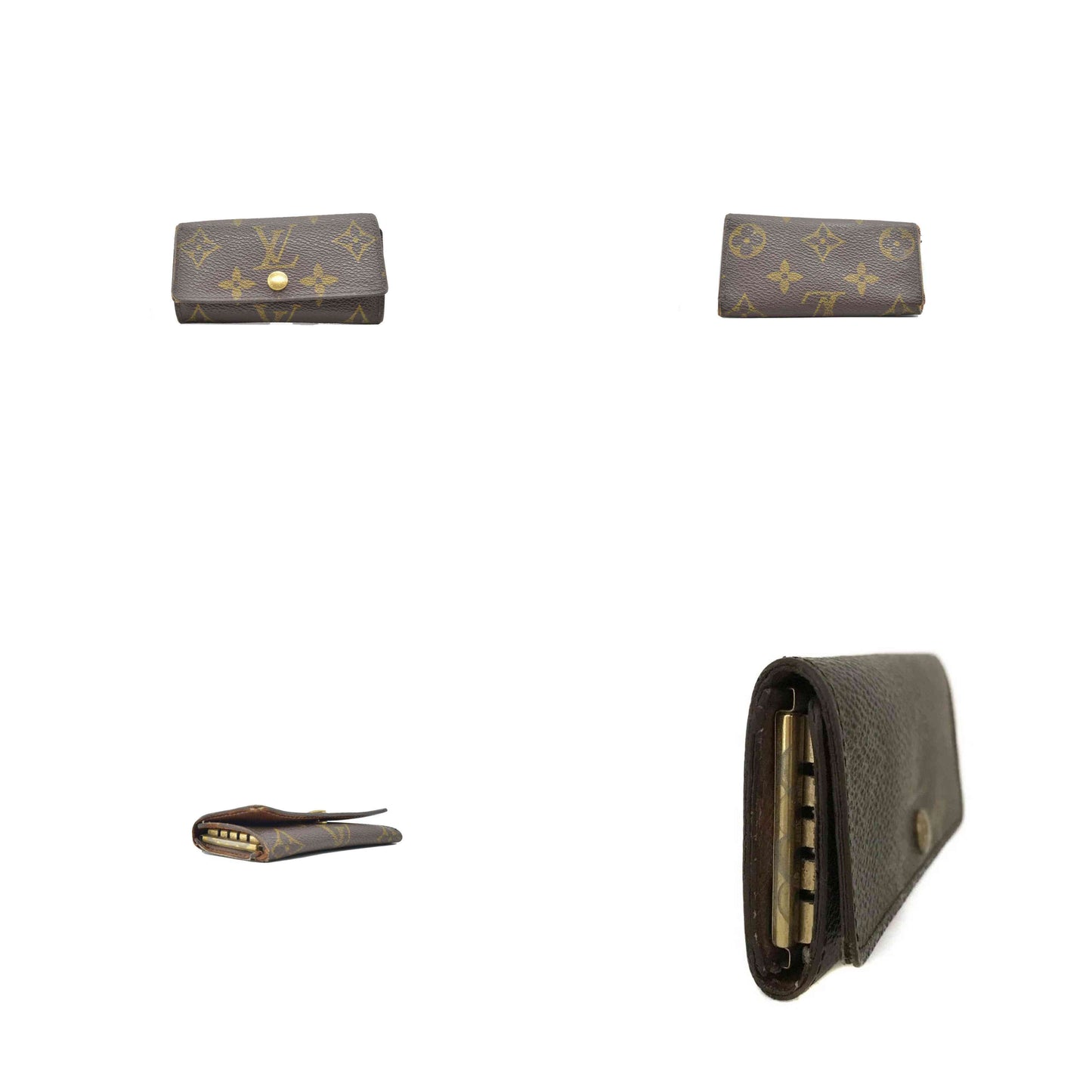 $345 Louis Vuitton Monogram Multicles 4 Ring Key Case Brown SD0916