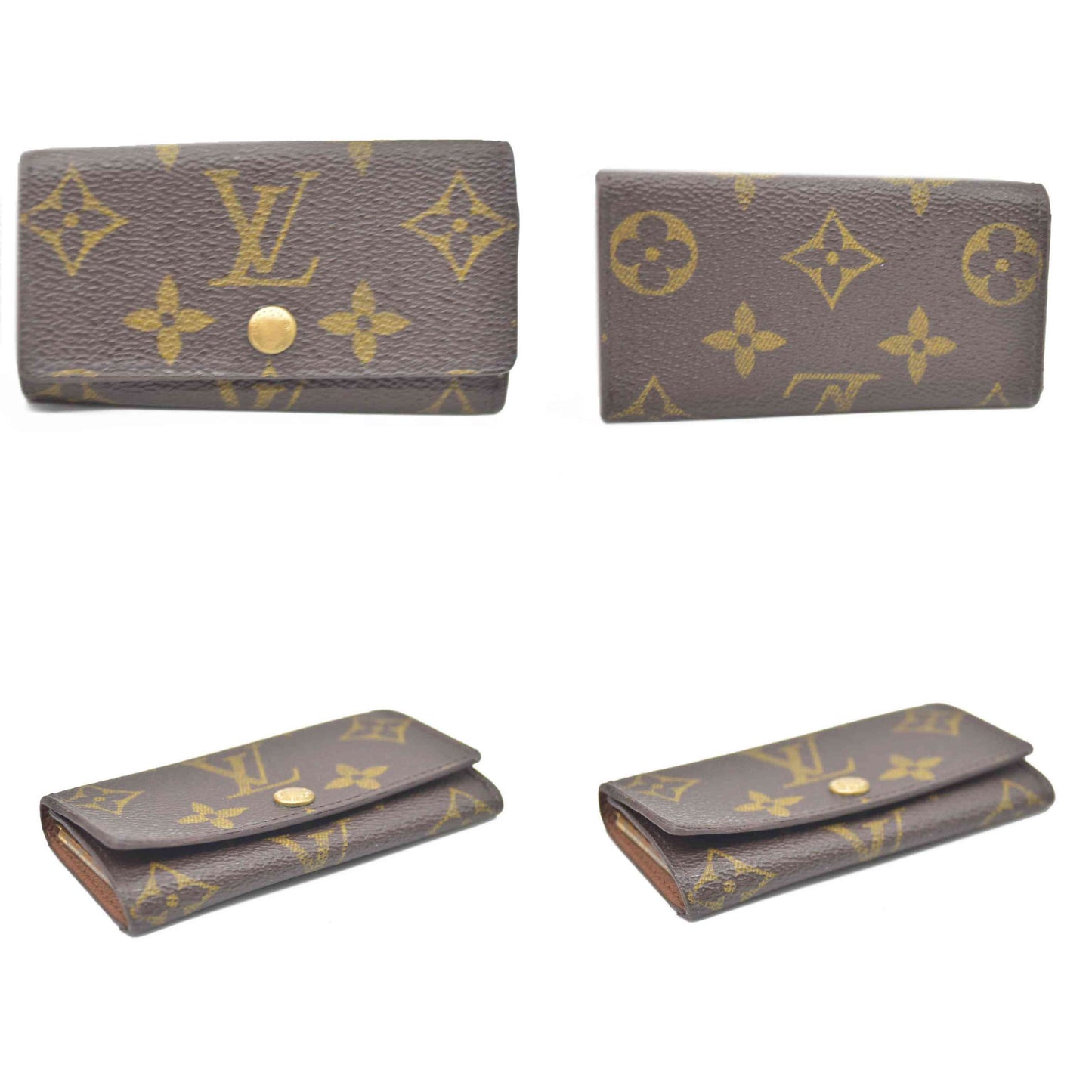 Louis Vuitton Monogram Multicles 4 Ring Key Case Brown TH0959