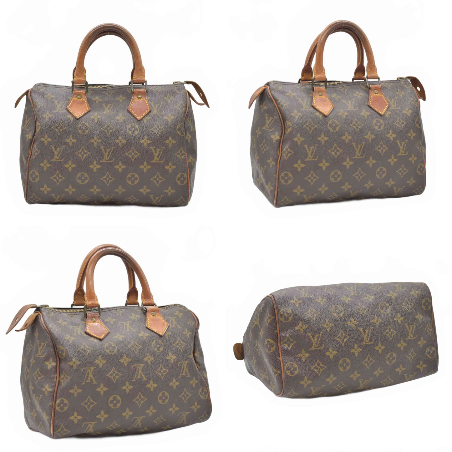 1987 $1550 Louis Vuitton LV Hand Bag Speedy 25 Brown Monogram MI874