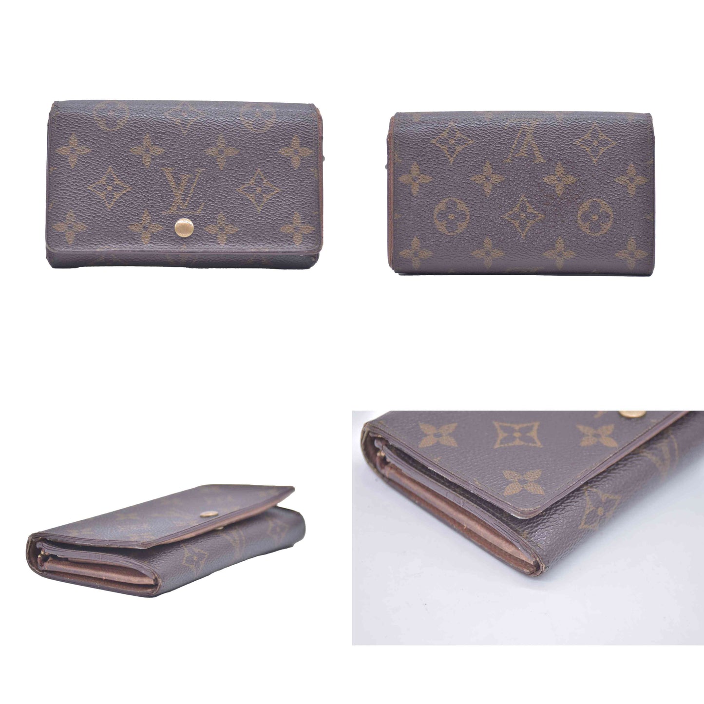 $560 1994 Louis Vuitton Monogram Porte Monnaie Billets Tresor Bifold Wallet MI0944 CONSIGNMENT