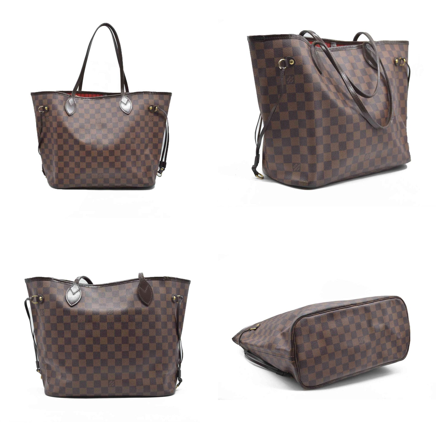$2170 Louis Vuitton Damier Ebene Neverfull