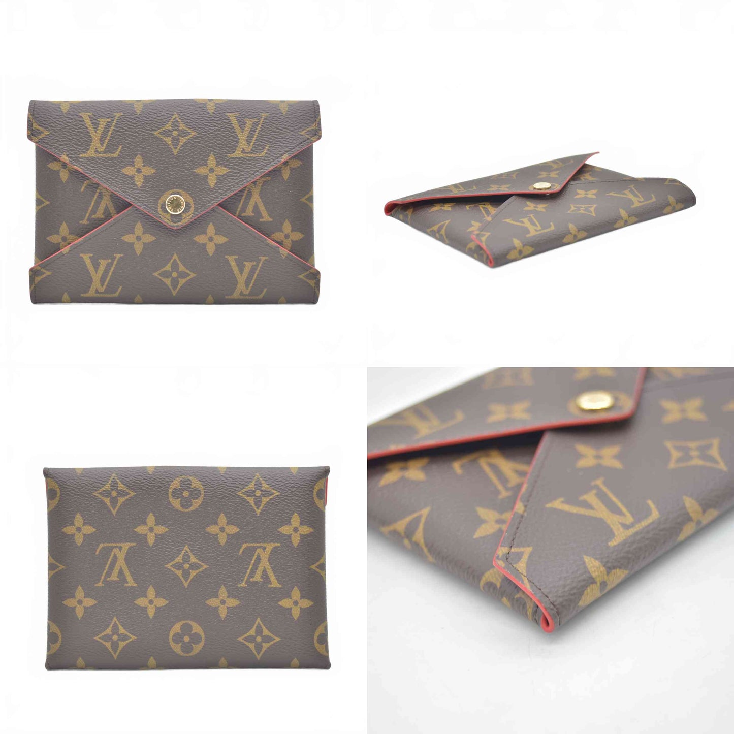 $745 2018 Louis Vuitton Monogram Medium Kirigami Pochette Insert Coquelicot SP1128