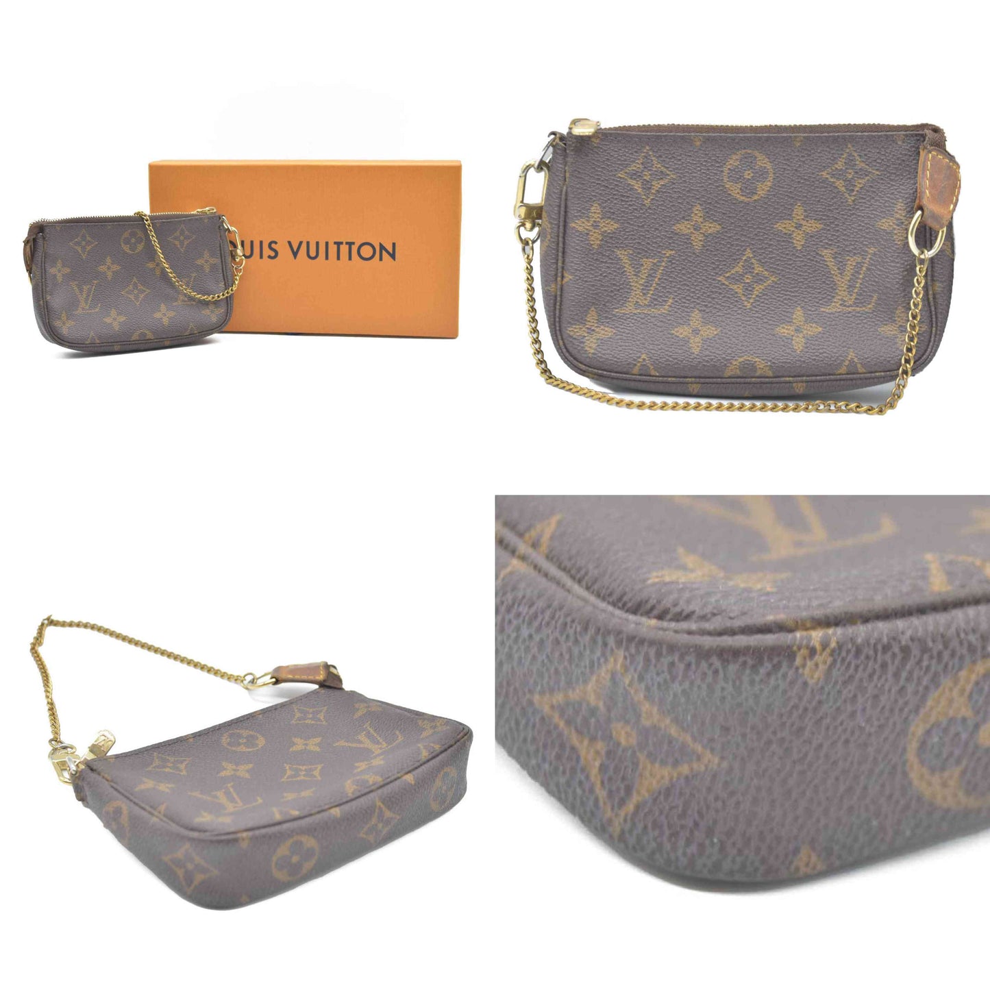 LOUIS VUITTON Mini Pochette Accessoires Monogram Handbag FL1026
