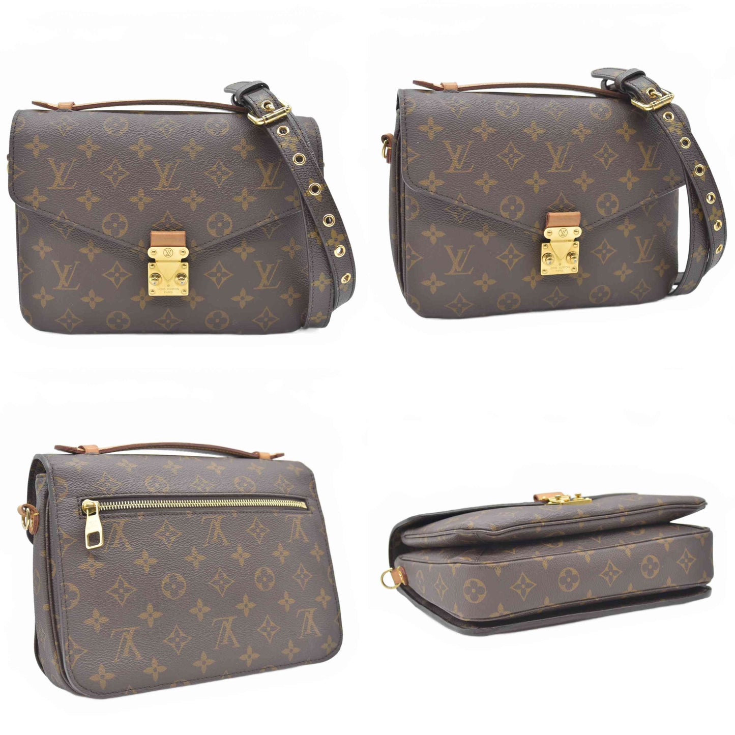 $2840 2020 Louis Vuitton Monogram Pochette Metis GI1290